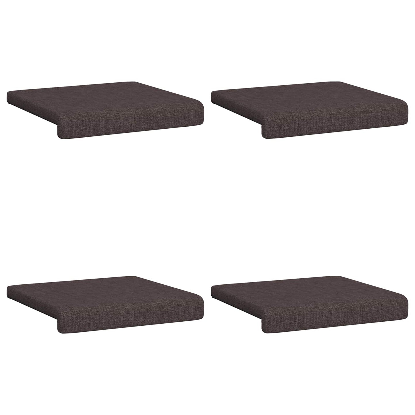 Bankkussen 4 pcs Stof Donkerbruin Diepte 35 cm