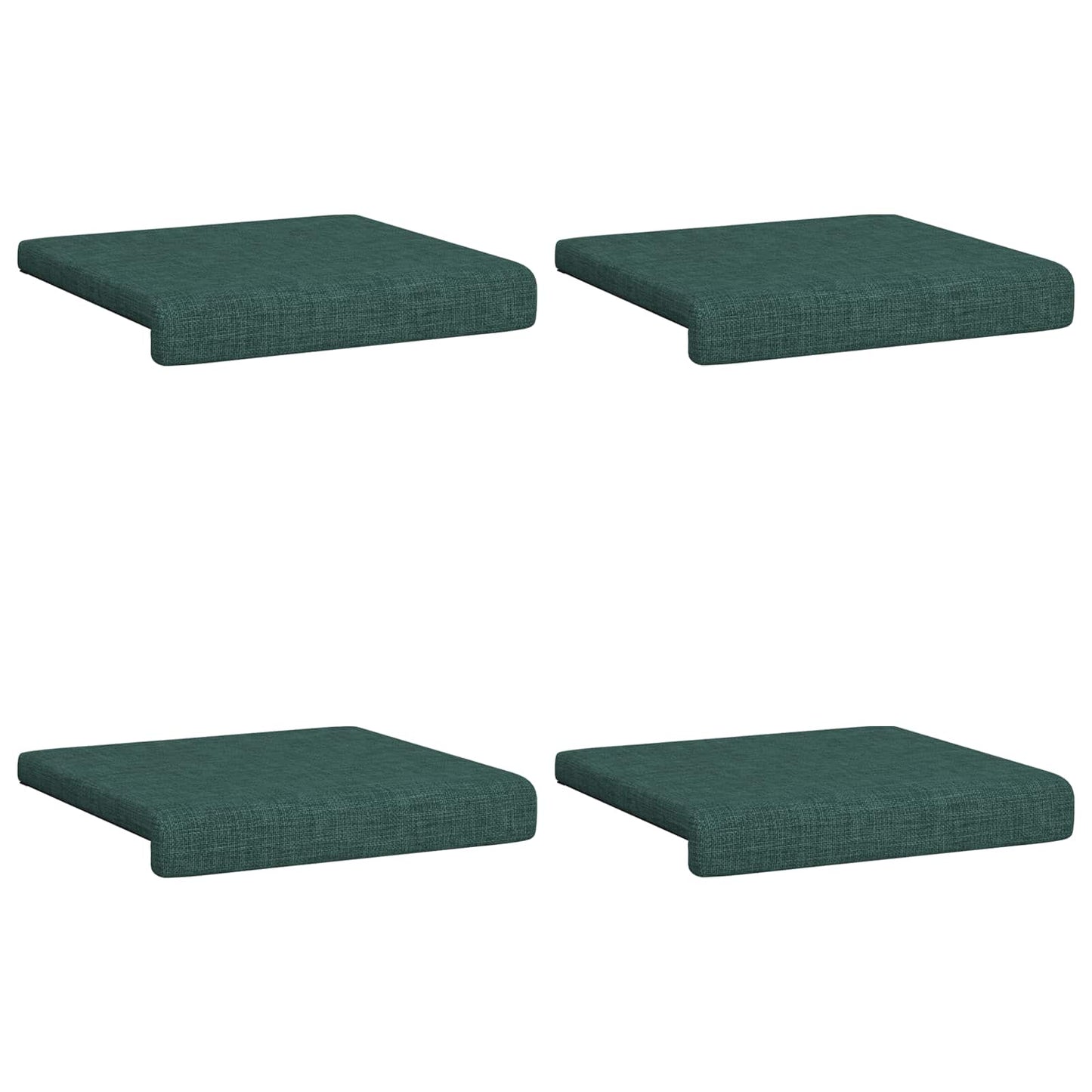 Bankkussen 4 pcs Stof Donkergroen Diepte 35 cm