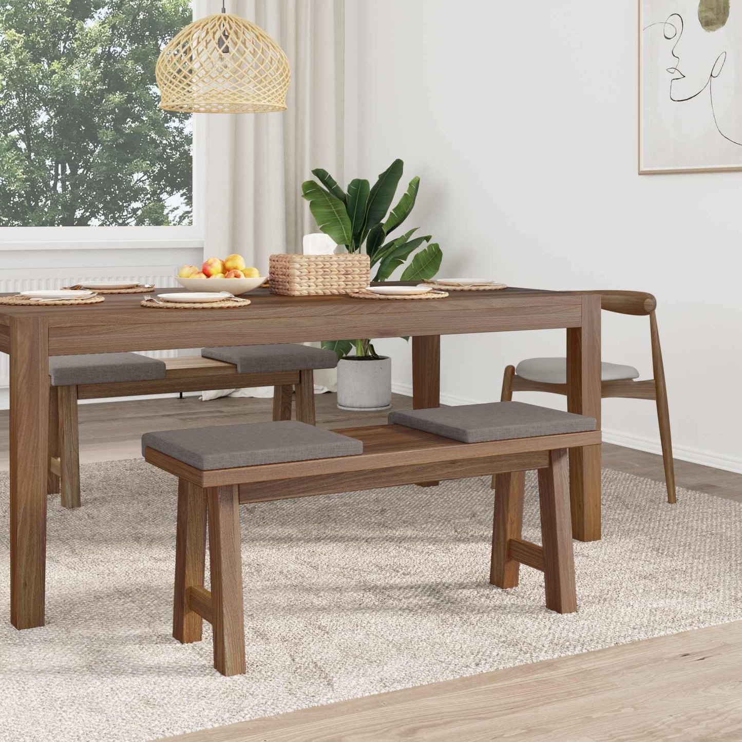 Bankkussen 4 pcs Stof Taupe Diepte 35 cm