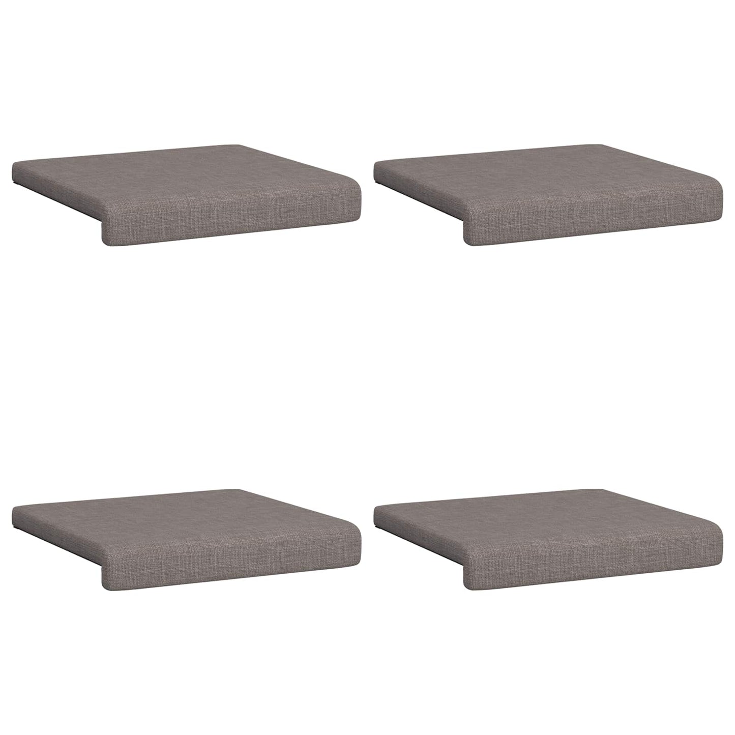 Bankkussen 4 pcs Stof Taupe Diepte 35 cm