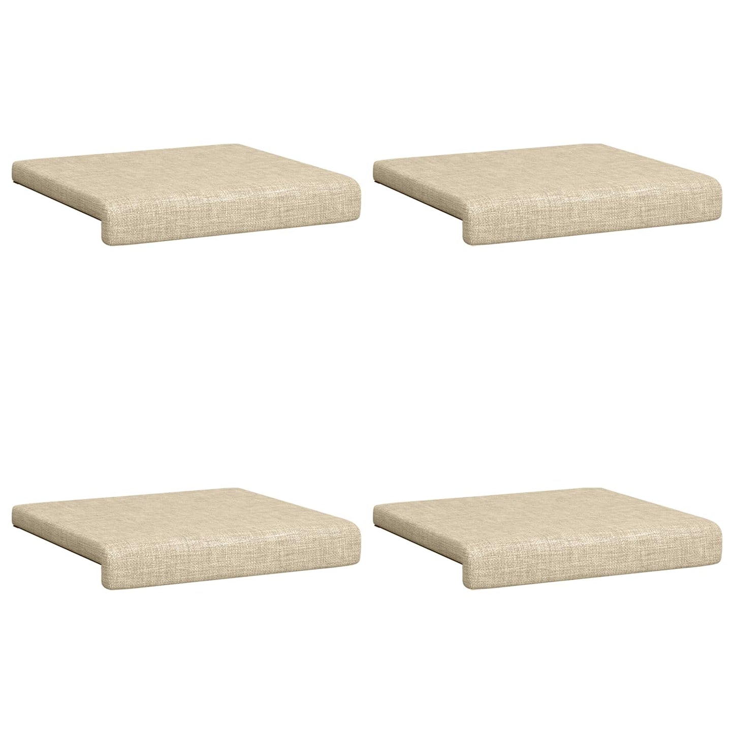 Bankkussen 4 pcs Stof Crèmekleurig Diepte 35 cm