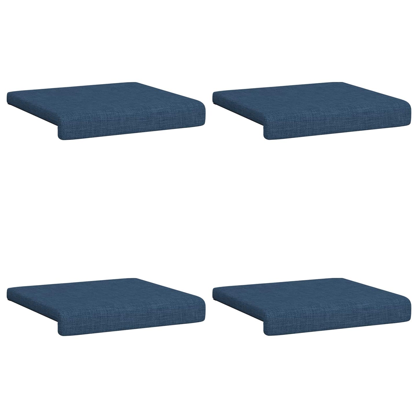 Bankkussen 4 pcs Stof Blauw Diepte 35 cm