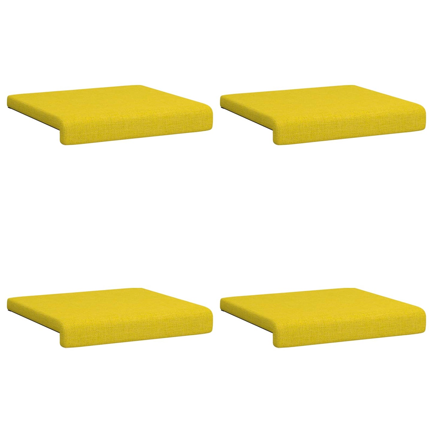 Bankkussen 4 pcs Stof Lichtgeel Diepte 35 cm