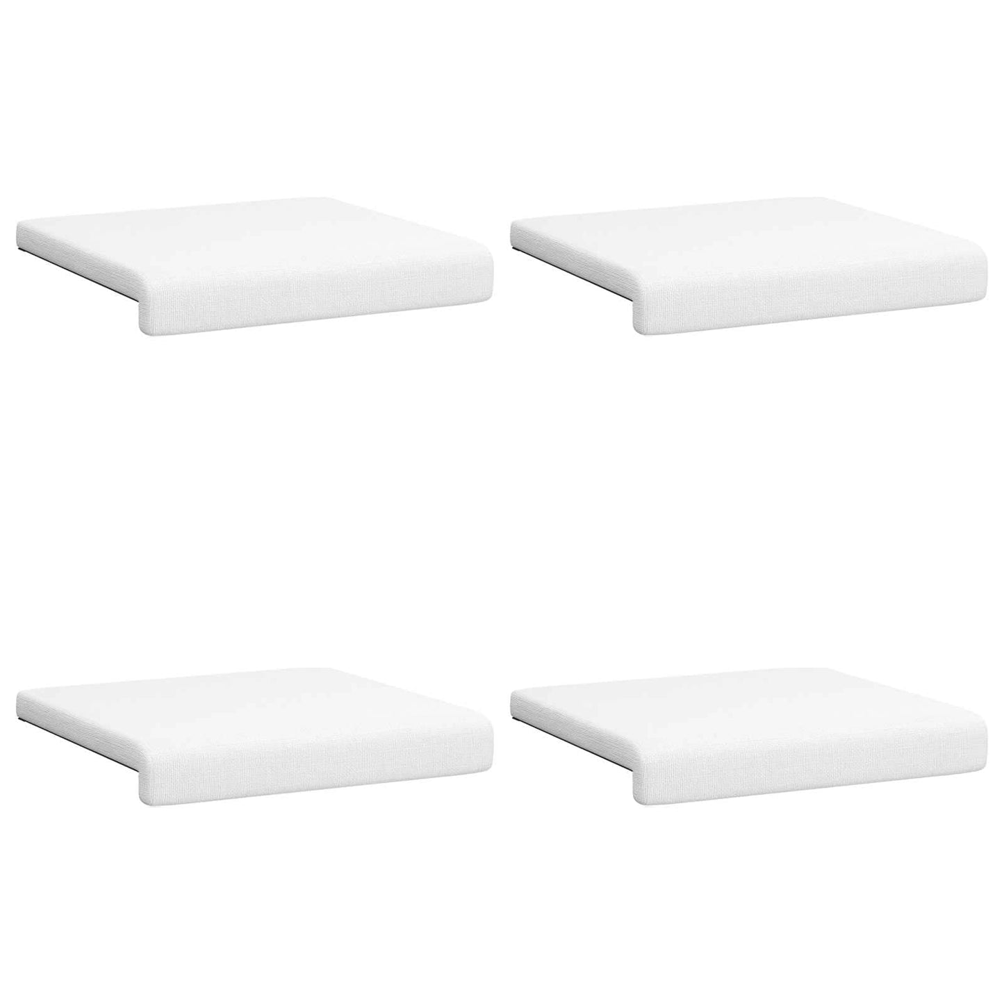 Bankkussen 4 pcs Stof Wit Diepte 35 cm
