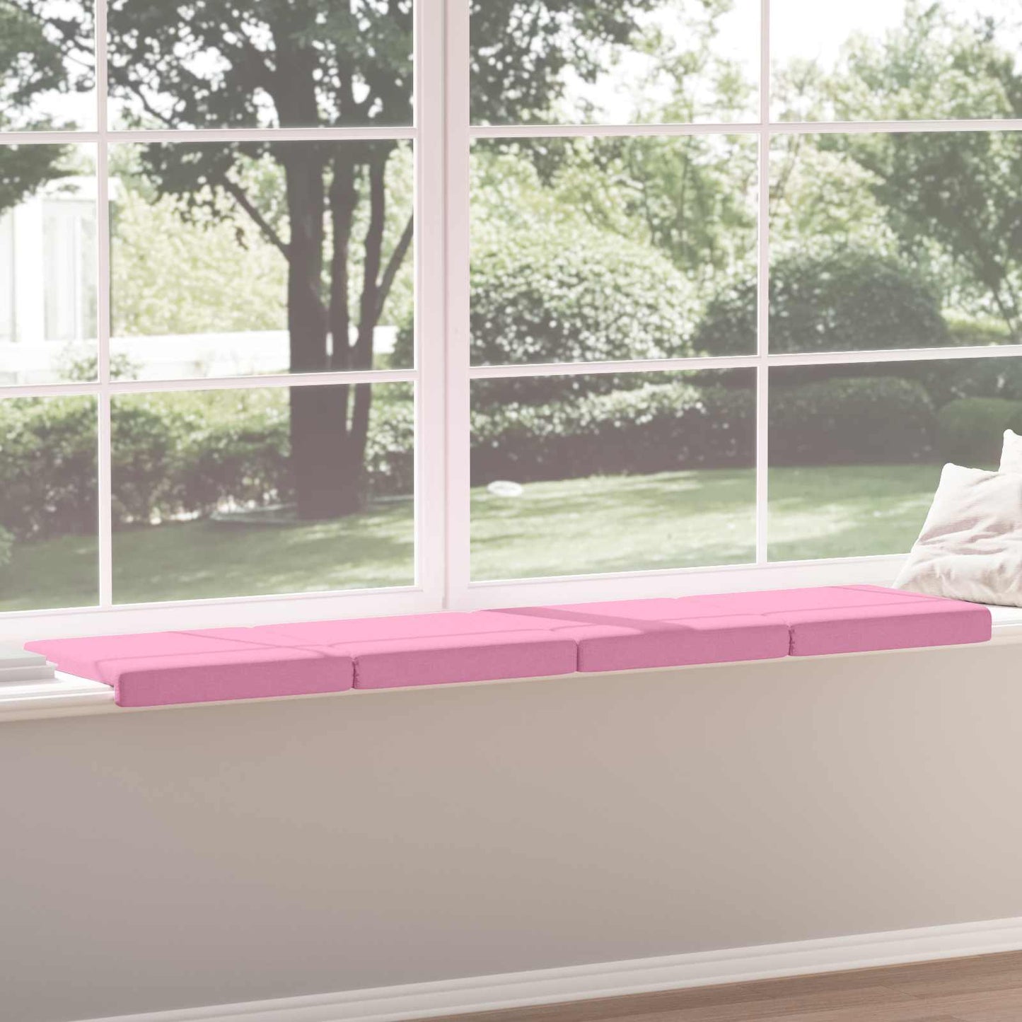 Bankkussen 4 pcs Stof Roze Diepte 35 cm