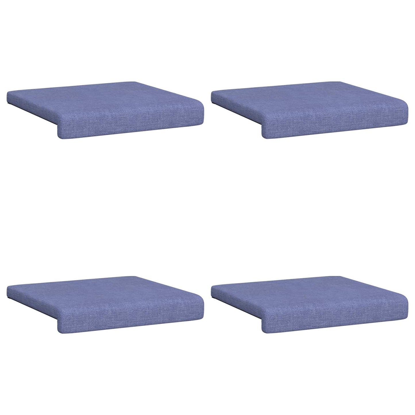 Bankkussen 4 pcs Stof Jeans Blauw Diepte 35 cm