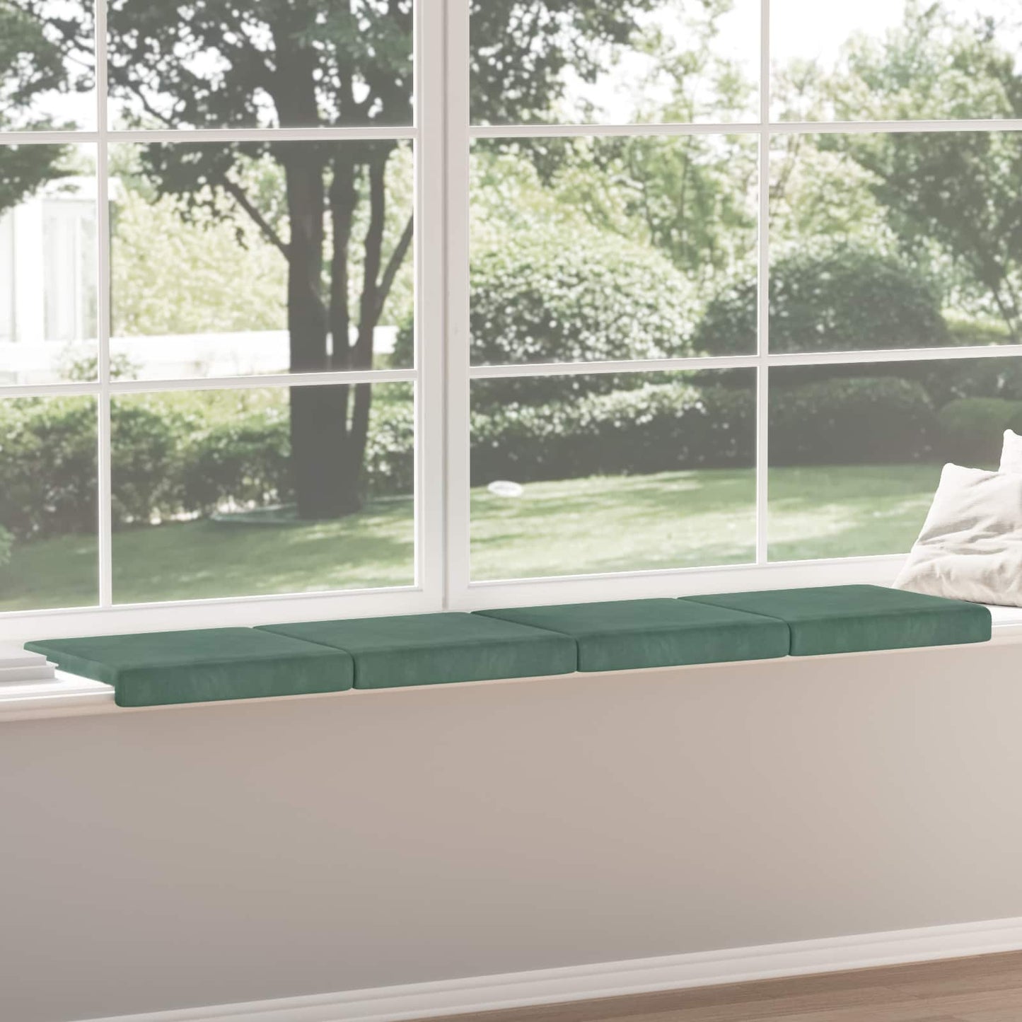 Bankkussen 4 pcs fluweel Zeegroen Diepte 35 cm
