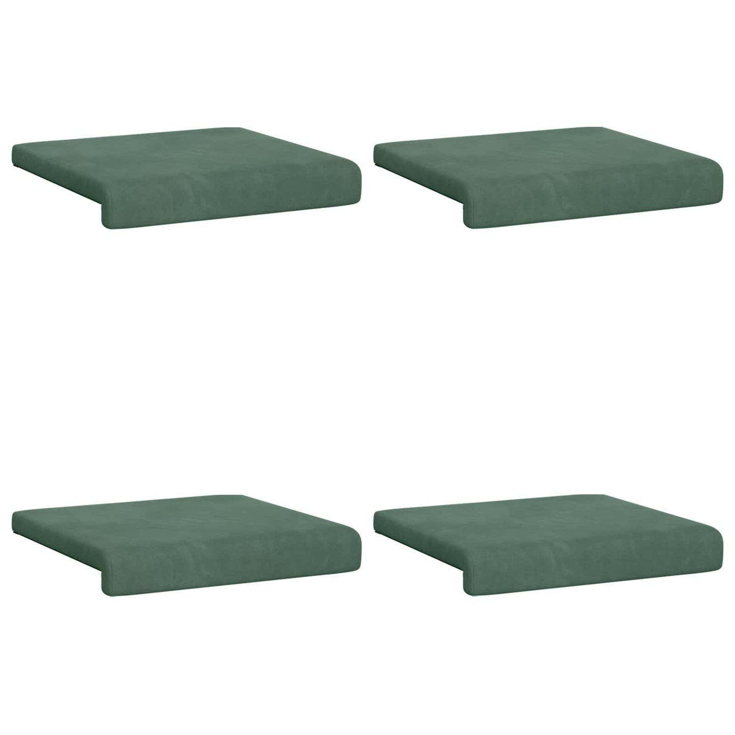 Bankkussen 4 pcs fluweel Zeegroen Diepte 35 cm