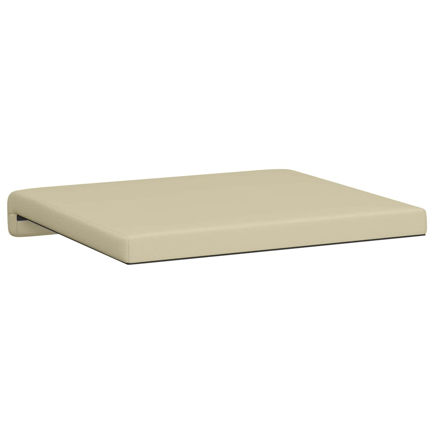 Bankkussen 4 pcs Kunstleer Crèmekleurig Diepte 35 cm