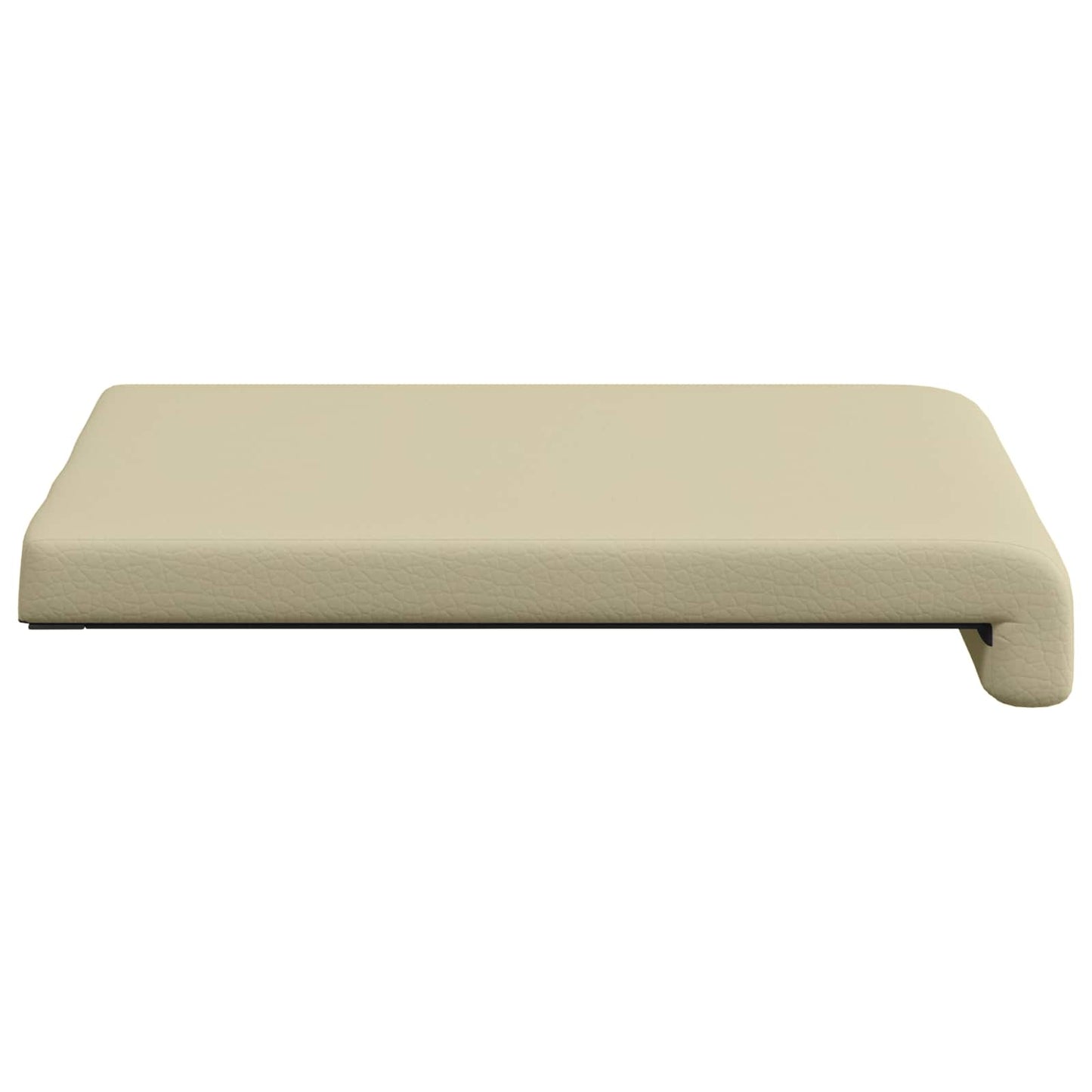 Bankkussen 4 pcs Kunstleer Crèmekleurig Diepte 35 cm