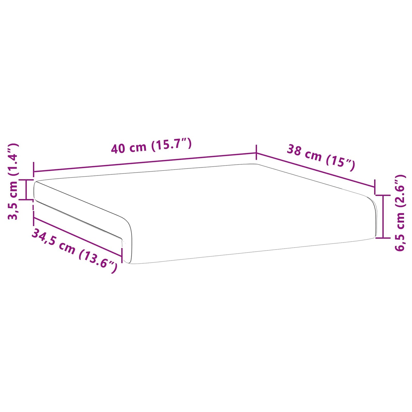 Bankkussen 4 pcs Kunstleer Wijnrood Diepte 35 cm