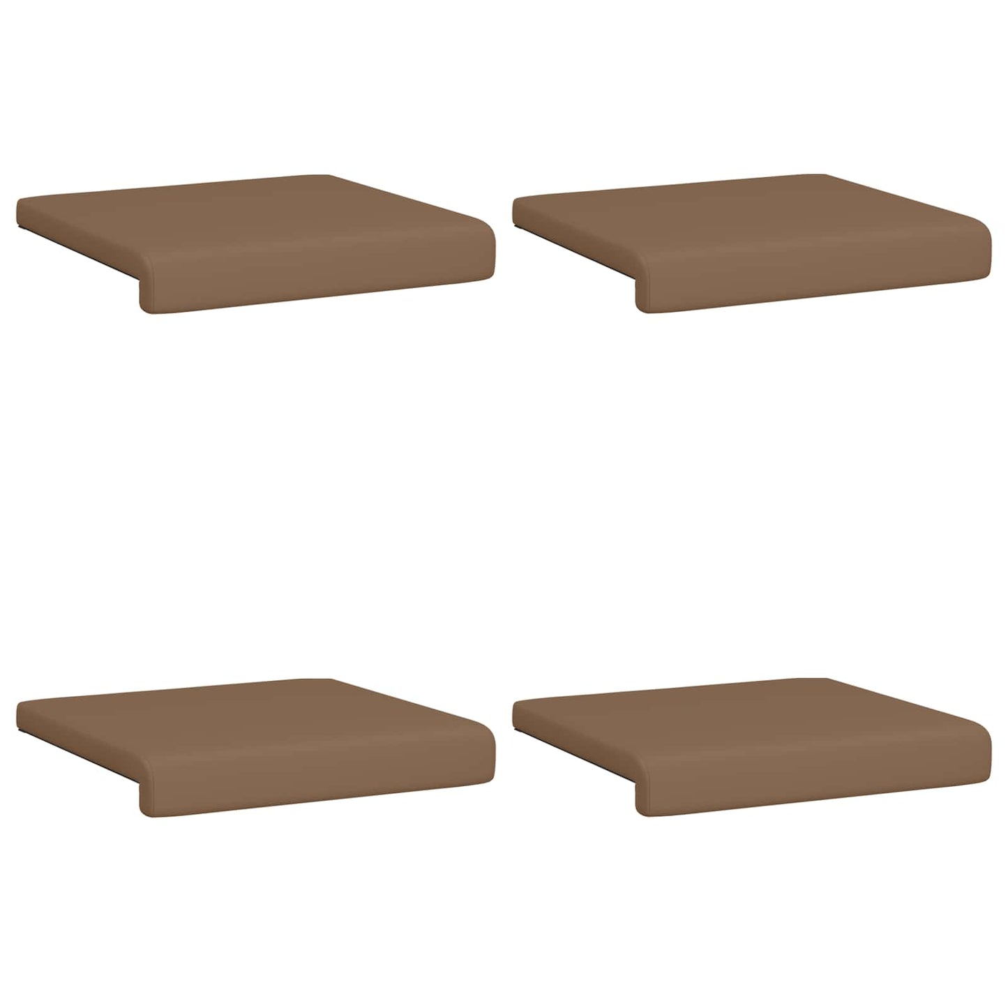 Bankkussen 4 pcs Kunstleer Cappuccino Diepte 35 cm