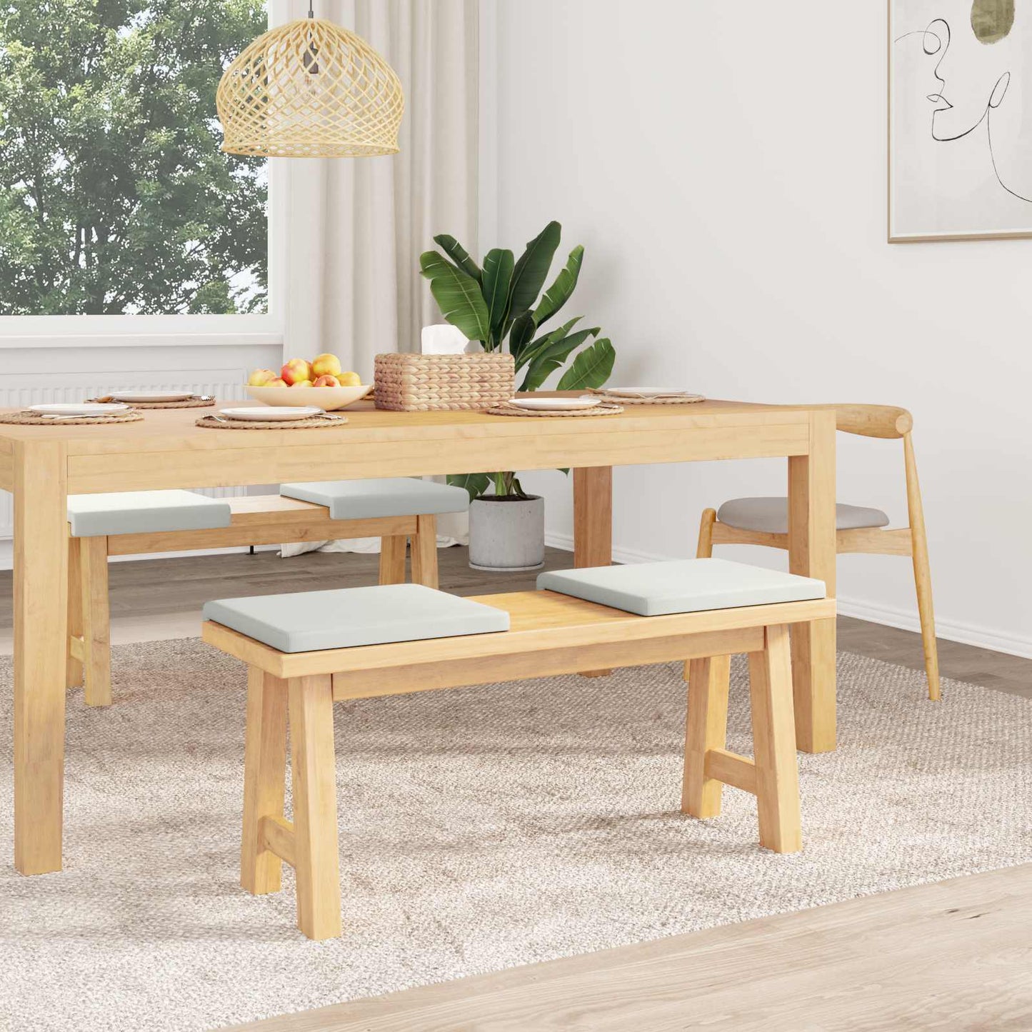 Bankkussen 4 pcs Kunstleer Wit Diepte 35 cm