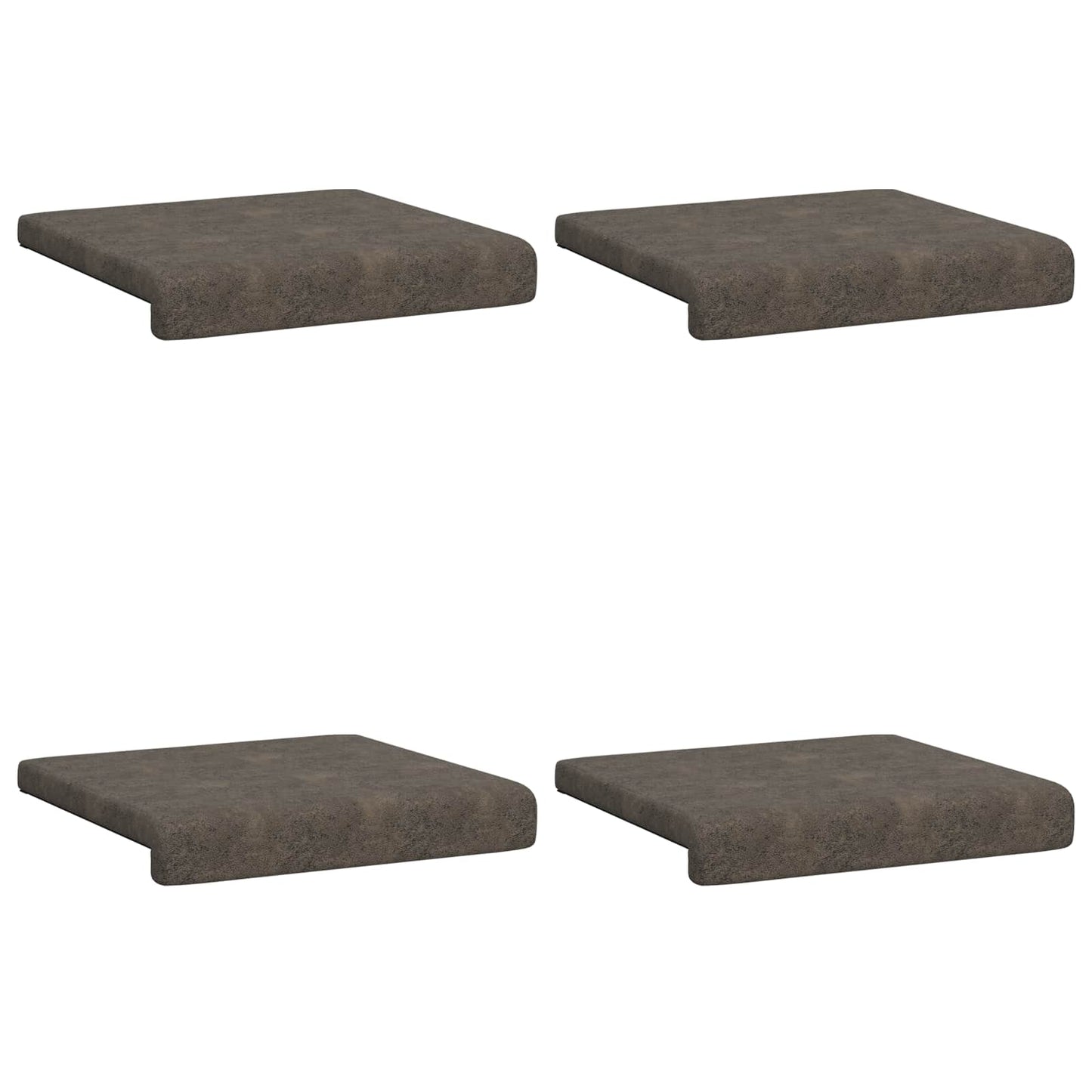 Bankkussen 4 pcs Faux Suède Stof Donkergrijs Diepte 35 cm is nu te koop bij PeponiXL, paradijselijk wonen!