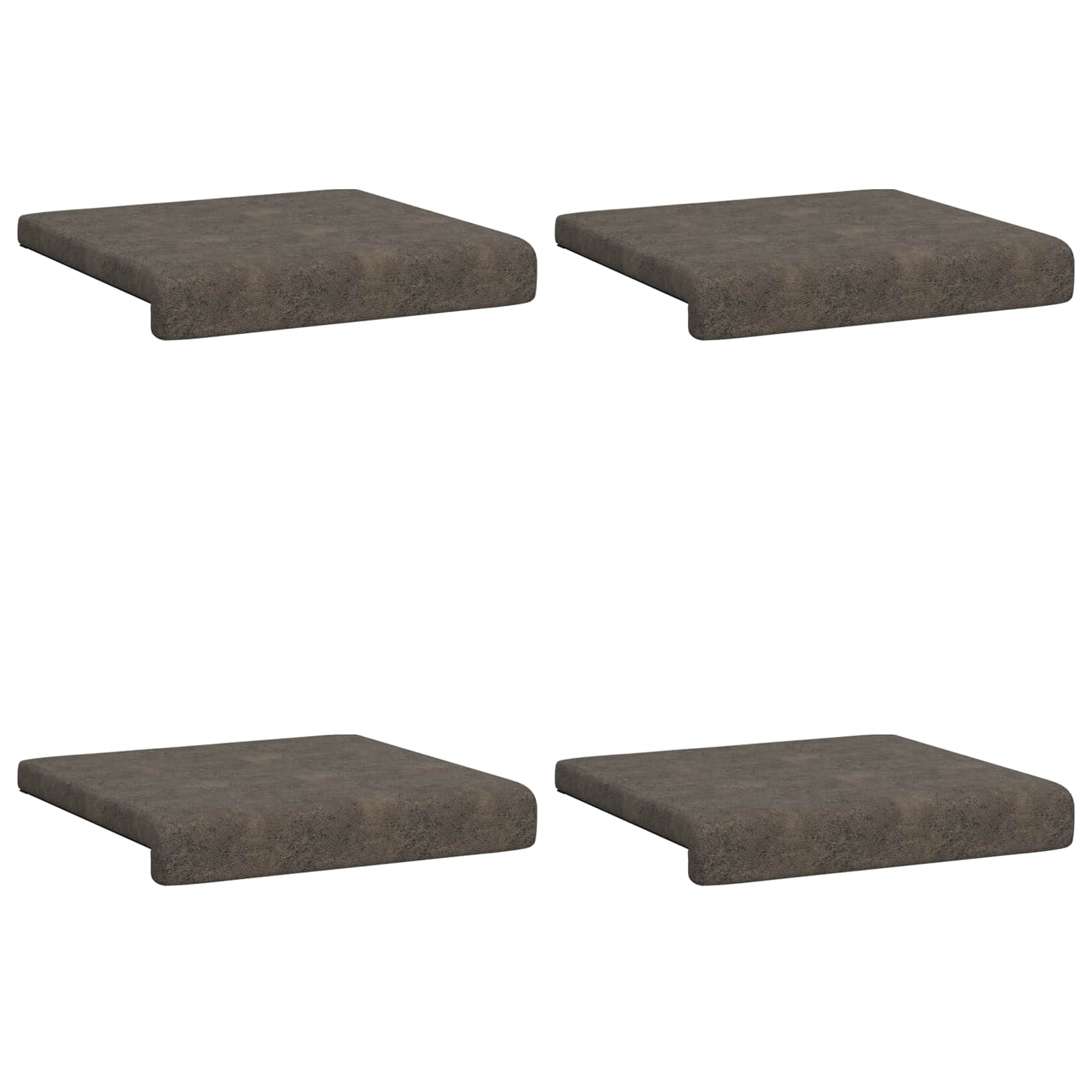 Bankkussen 4 pcs Faux Suède Stof Donkergrijs Diepte 35 cm is nu te koop bij PeponiXL, paradijselijk wonen!