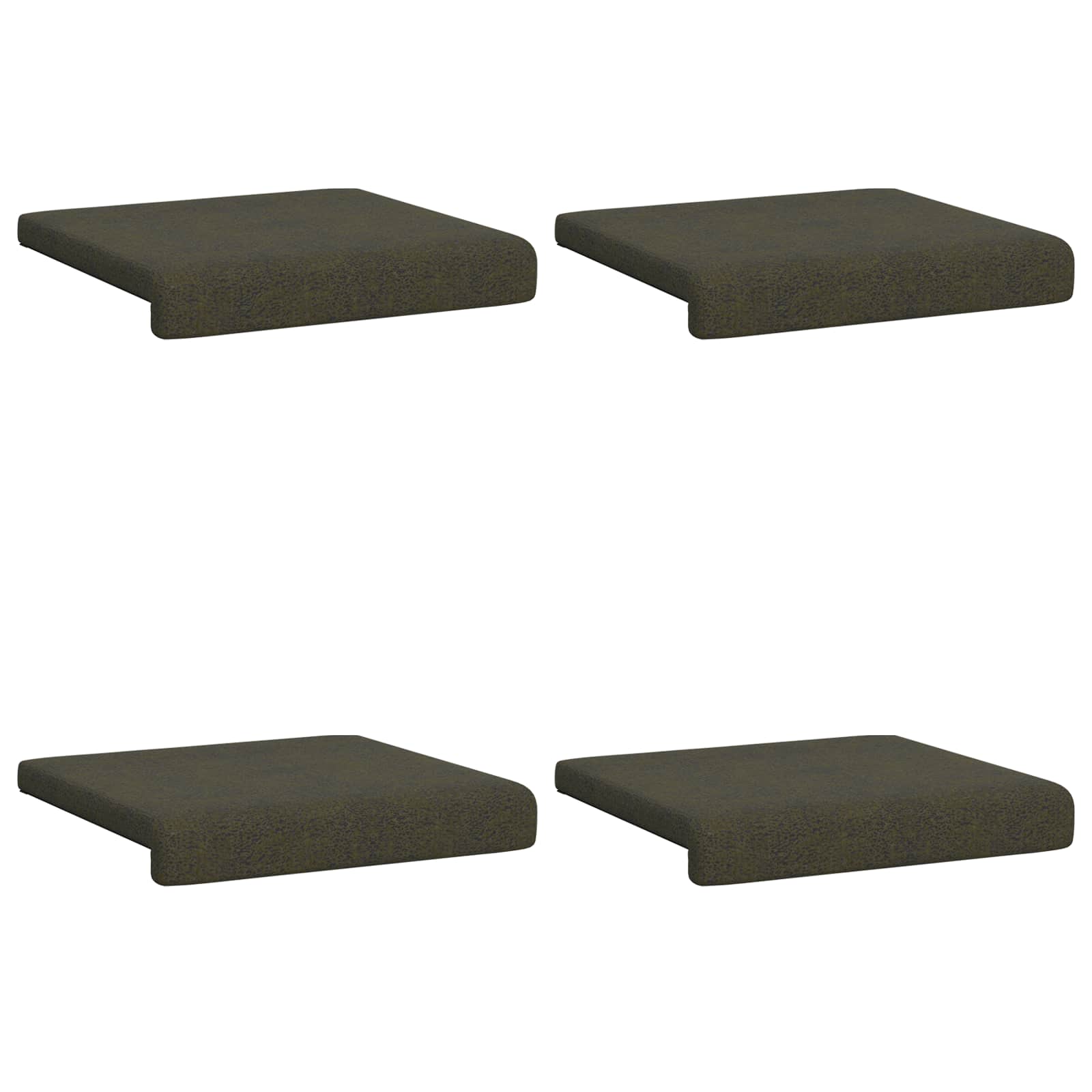 Bankkussen 4 pcs Faux Suède Stof Legergroen Diepte 35 cm is nu te koop bij PeponiXL, paradijselijk wonen!