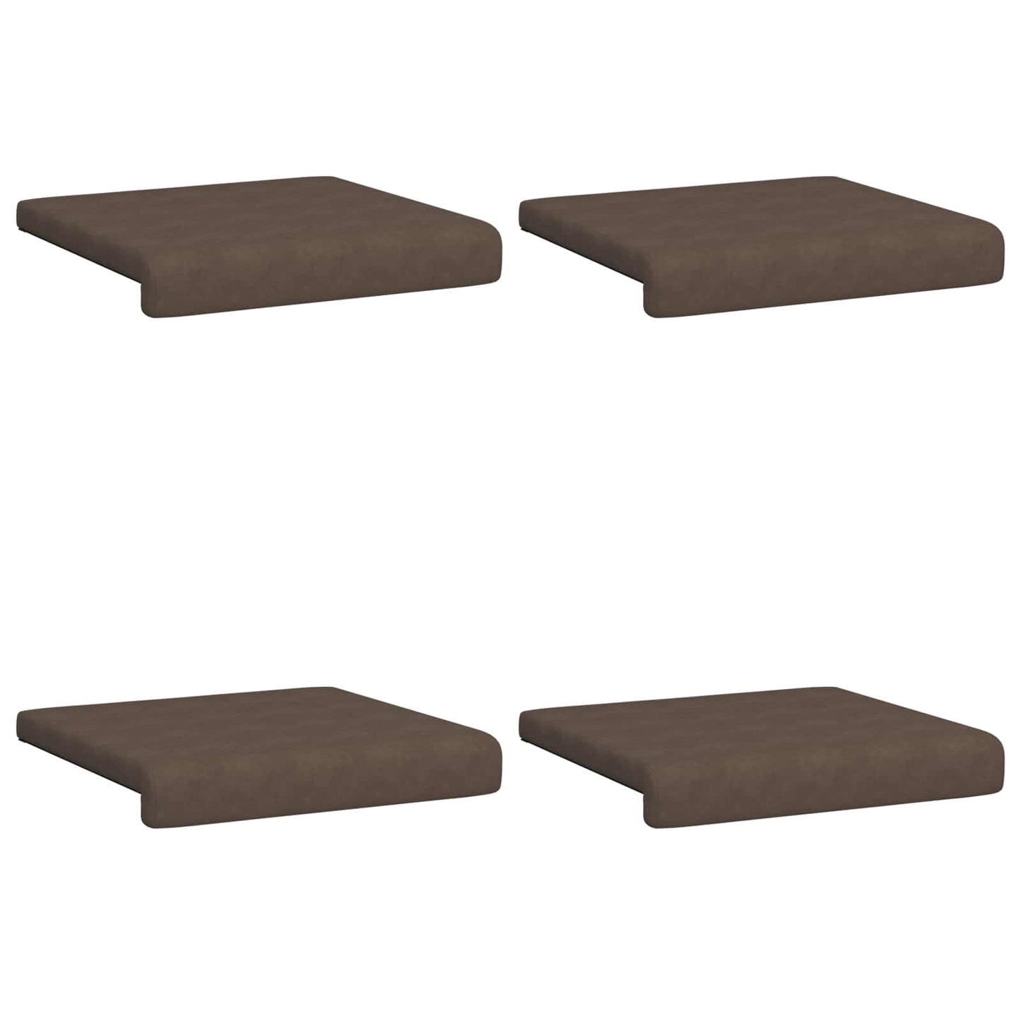 Bankkussen 4 pcs Microvezel Bruin Diepte 35 cm