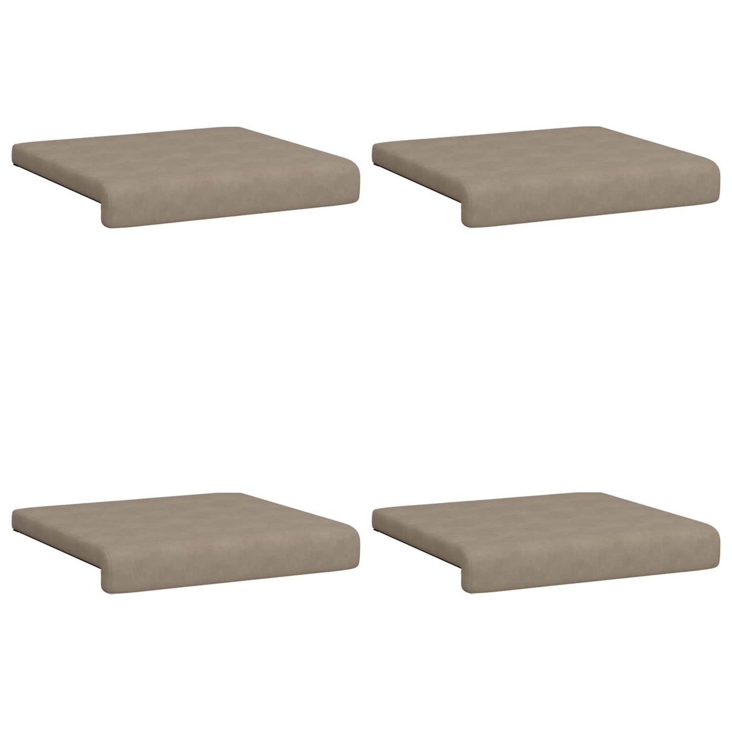 Bankkussen 4 pcs Microvezel Taupe Diepte 35 cm