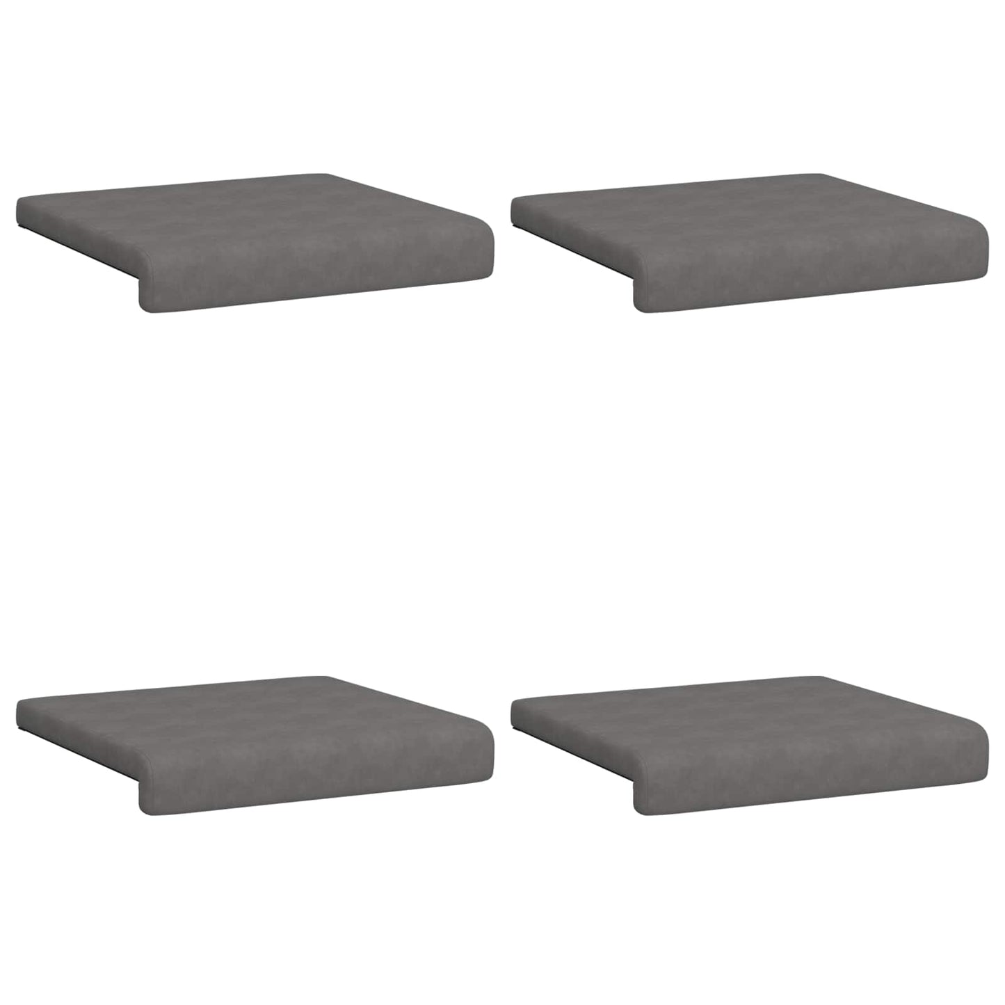 Bankkussen 4 pcs Microvezel Donkergrijs Diepte 35 cm