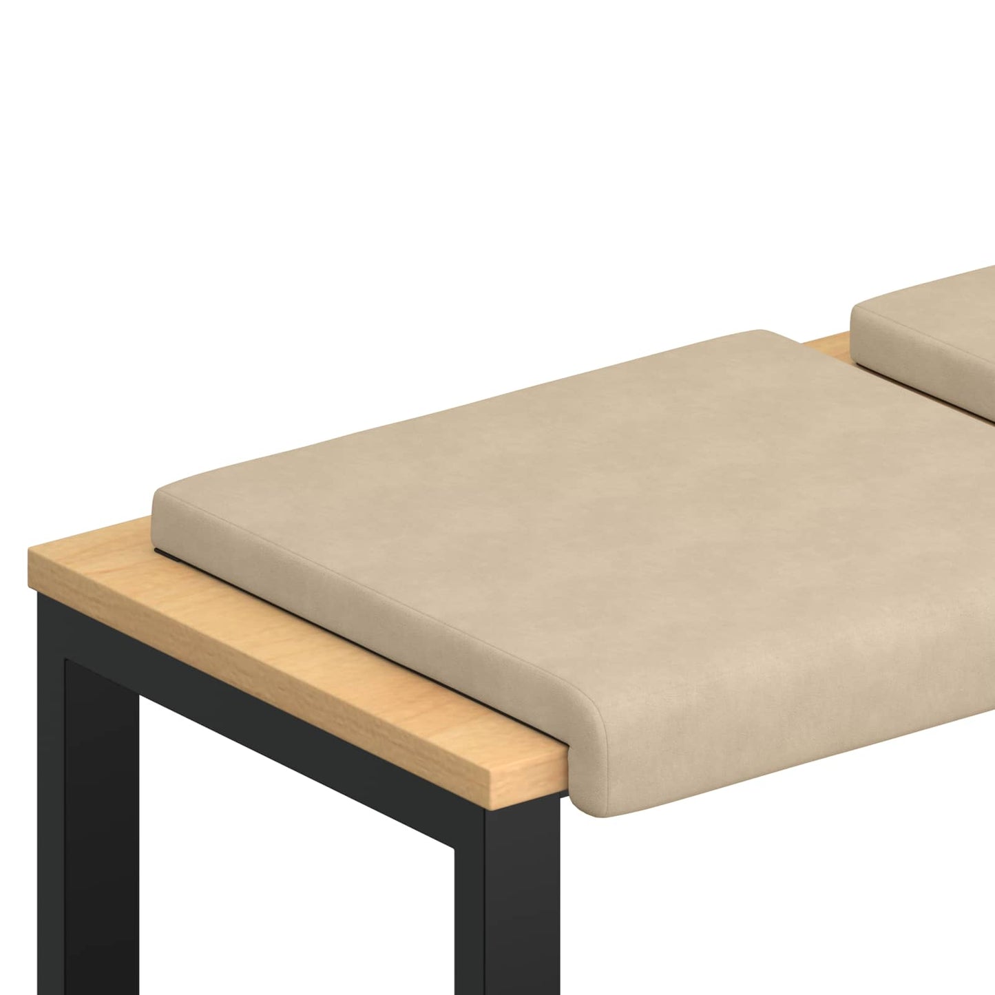 Bankkussen 4 pcs Microvezel Crèmekleurig Diepte 35 cm