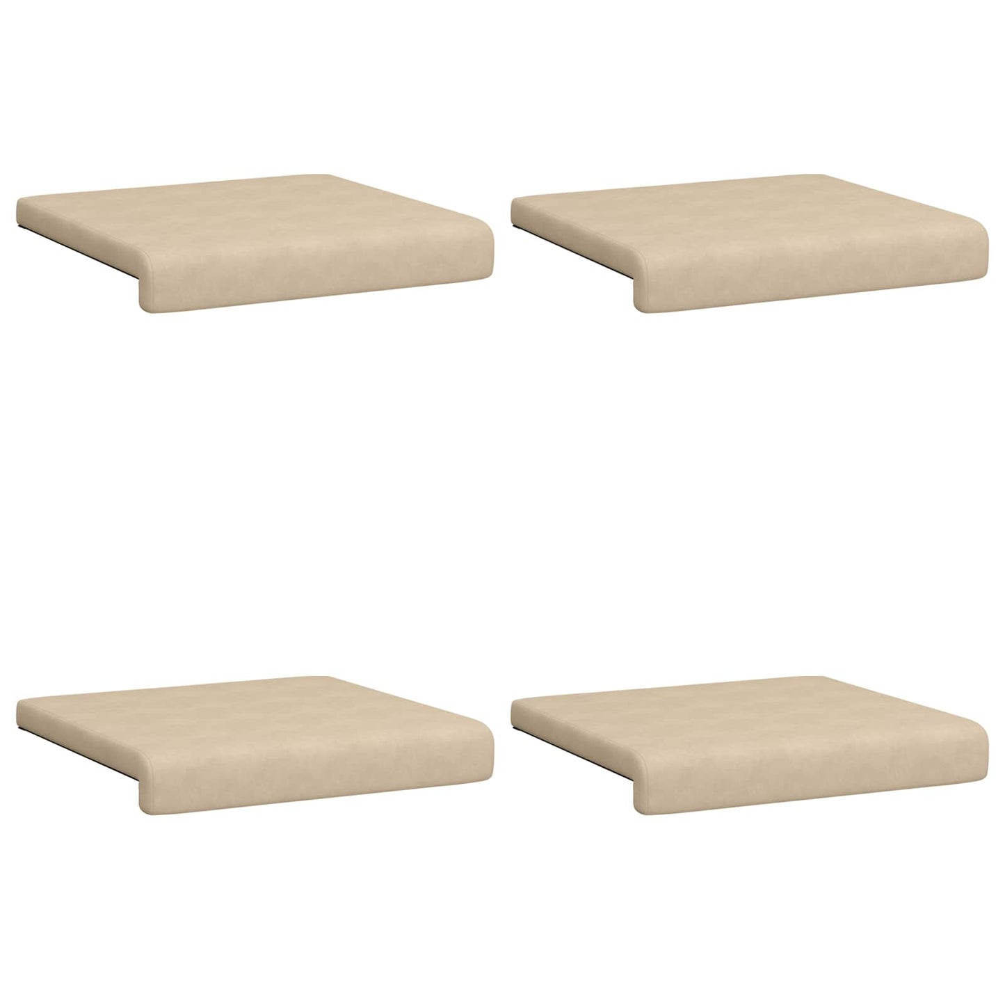 Bankkussen 4 pcs Microvezel Crèmekleurig Diepte 35 cm