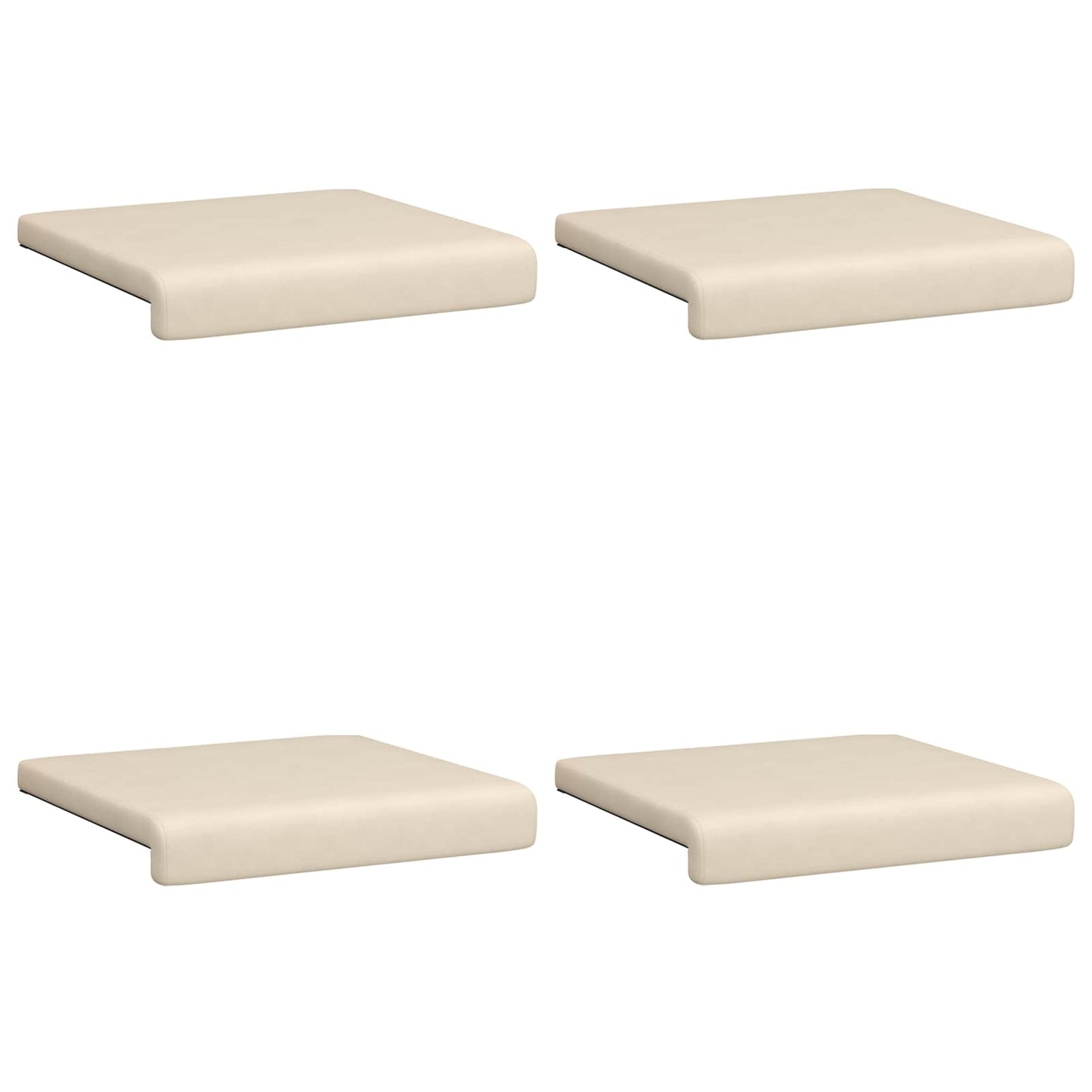 Bankkussen 4 pcs Microvezel Beige Diepte 35 cm