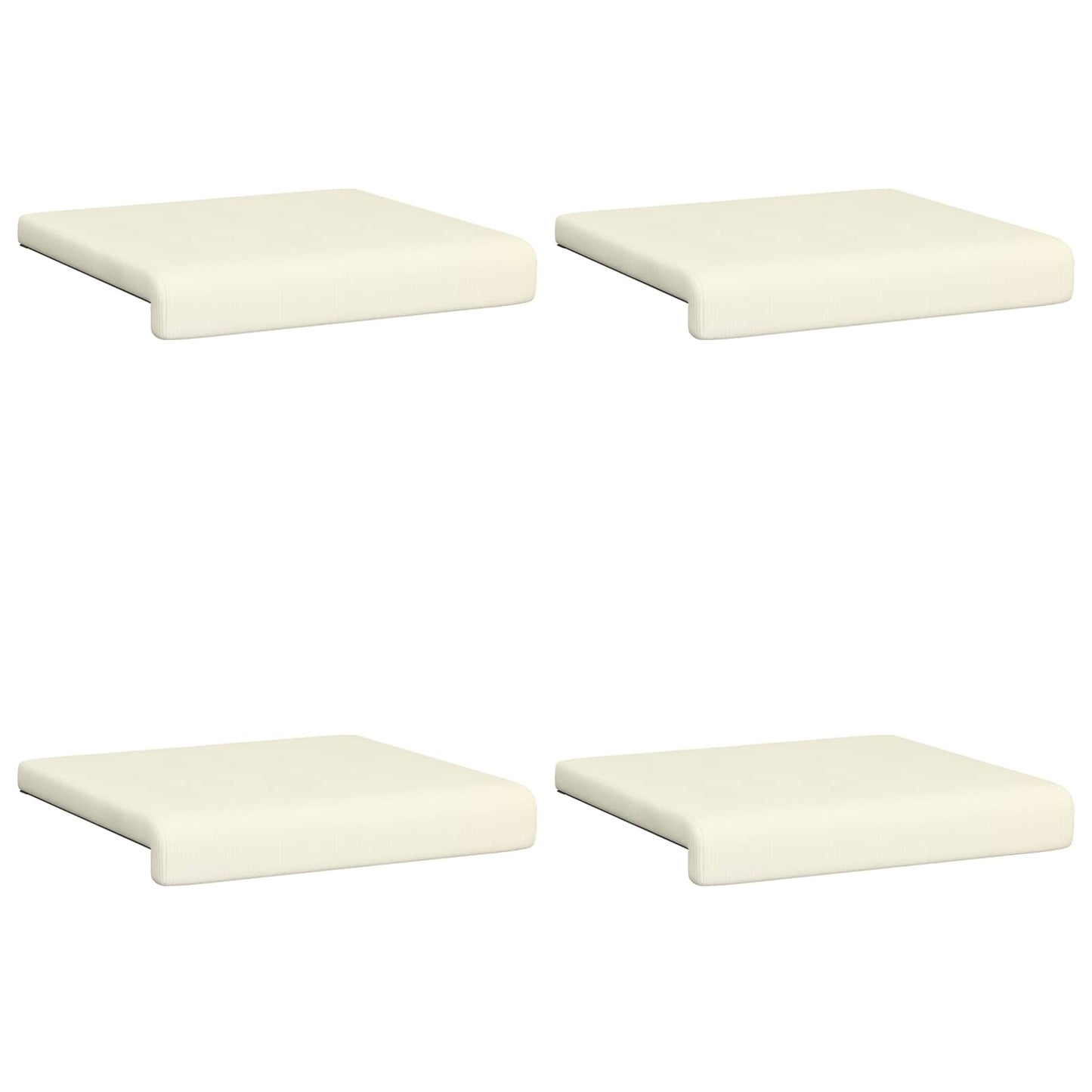 Bankkussen 4 pcs corduroy Crèmekleurig Diepte 35 cm