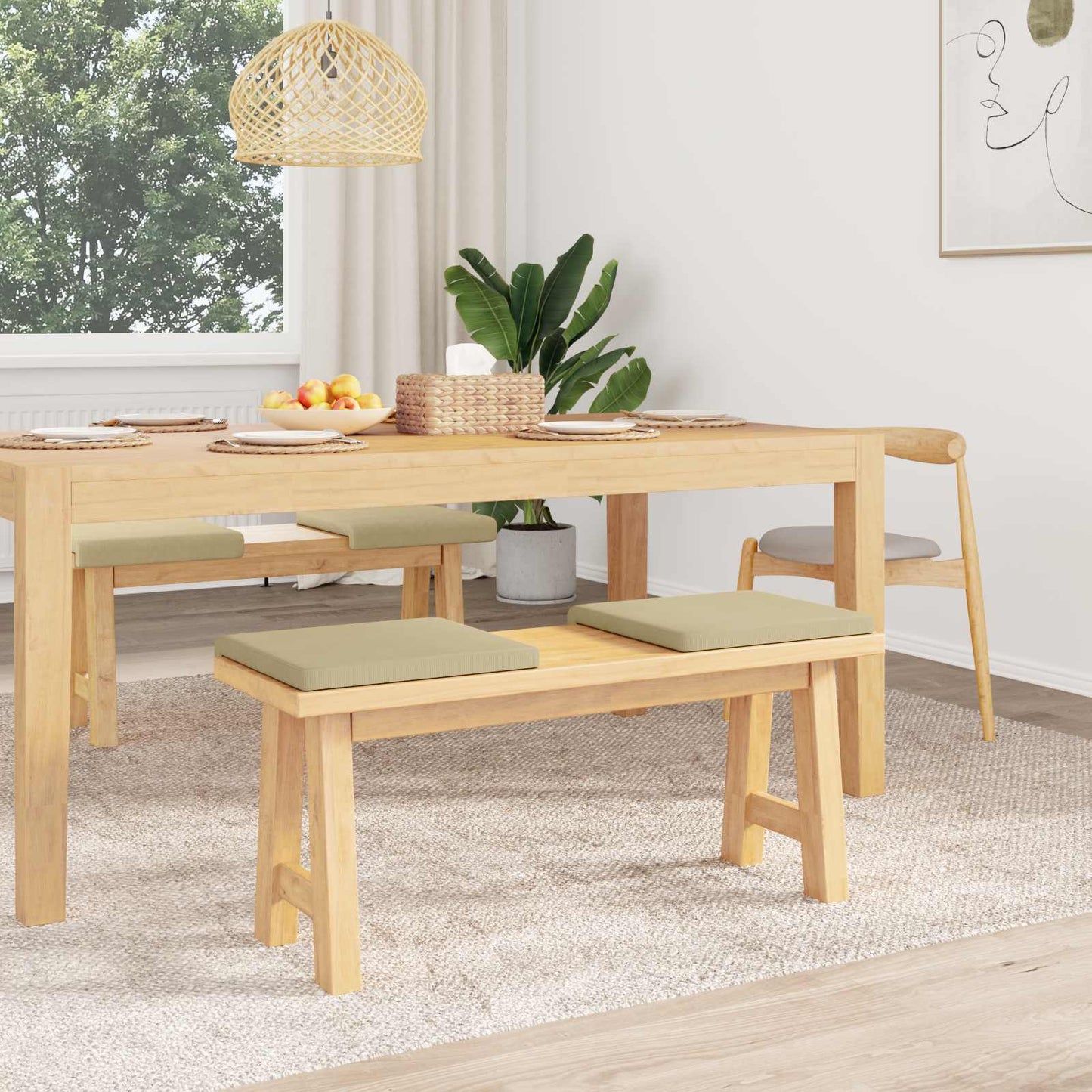 Bankkussen 4 pcs corduroy Grijs groen Diepte 35 cm