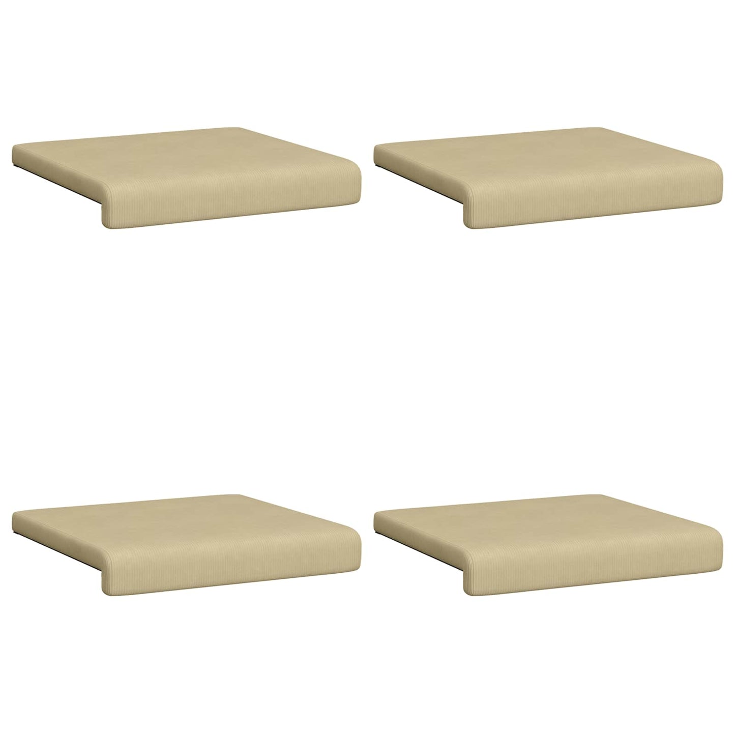 Bankkussen 4 pcs corduroy Grijs groen Diepte 35 cm