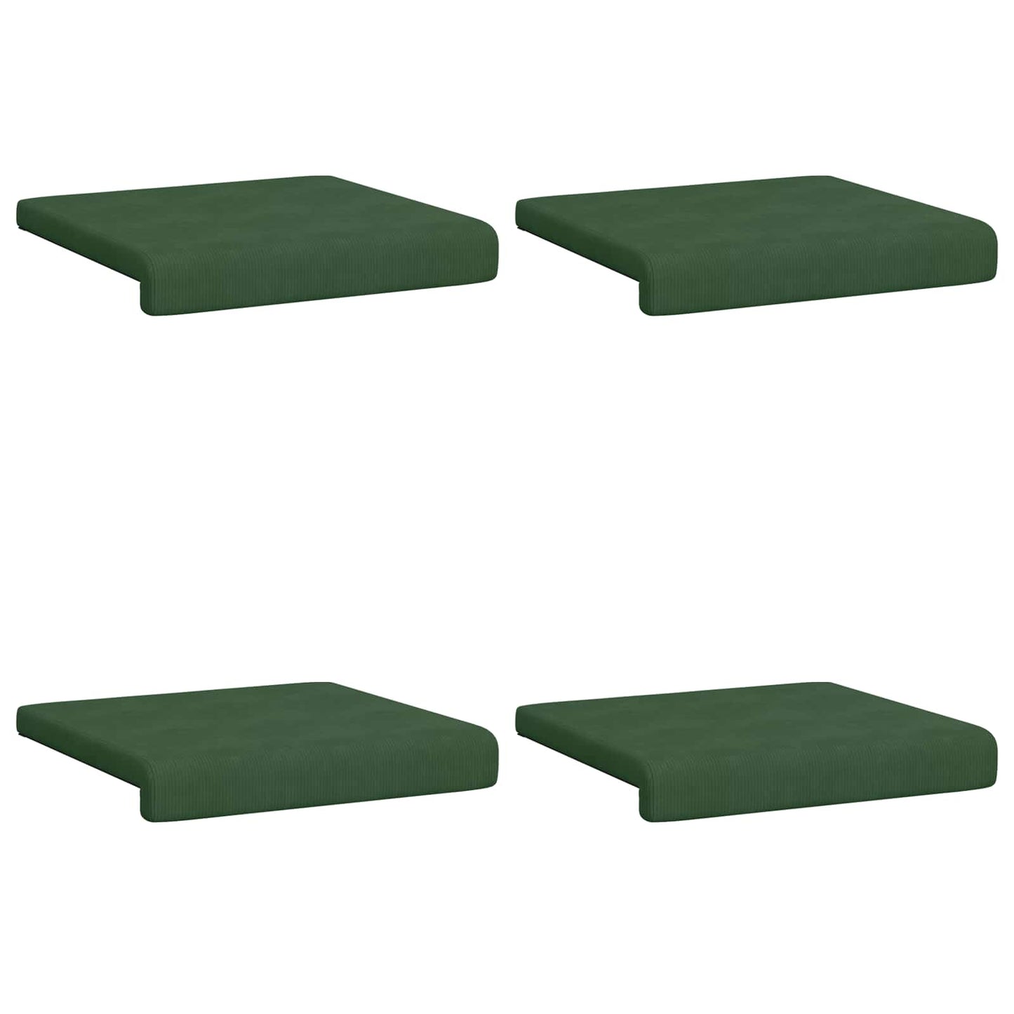 Bankkussen 4 pcs corduroy Donkergroen Diepte 35 cm