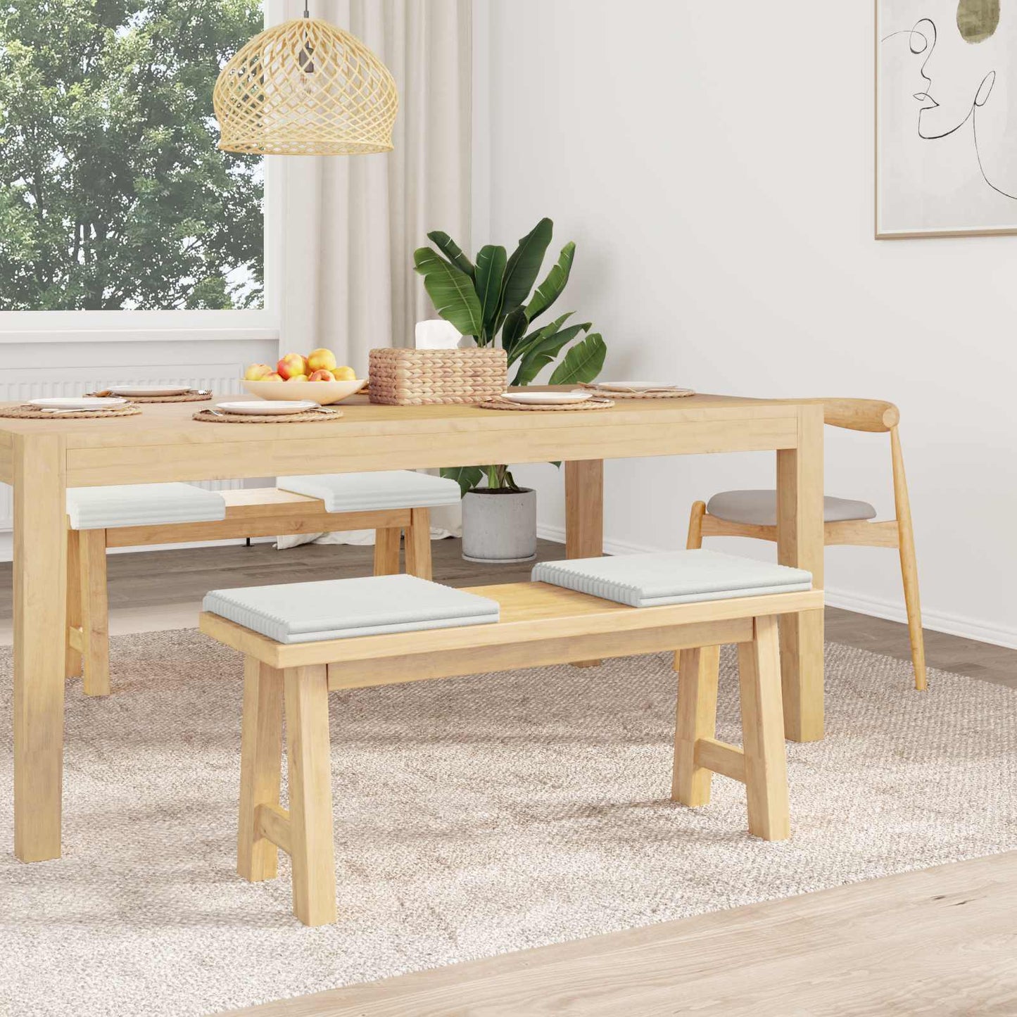 Bankkussen 4 pcs Pluche Corduroy Crèmekleurig Diepte 35 cm