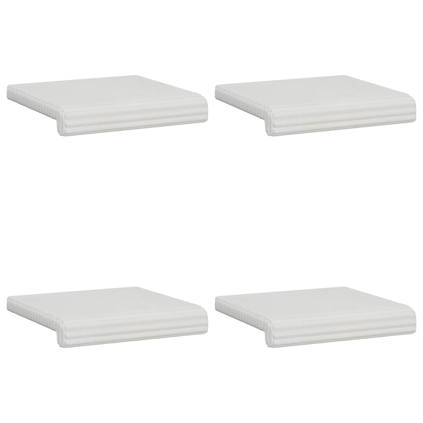 Bankkussen 4 pcs Pluche Corduroy Crèmekleurig Diepte 35 cm