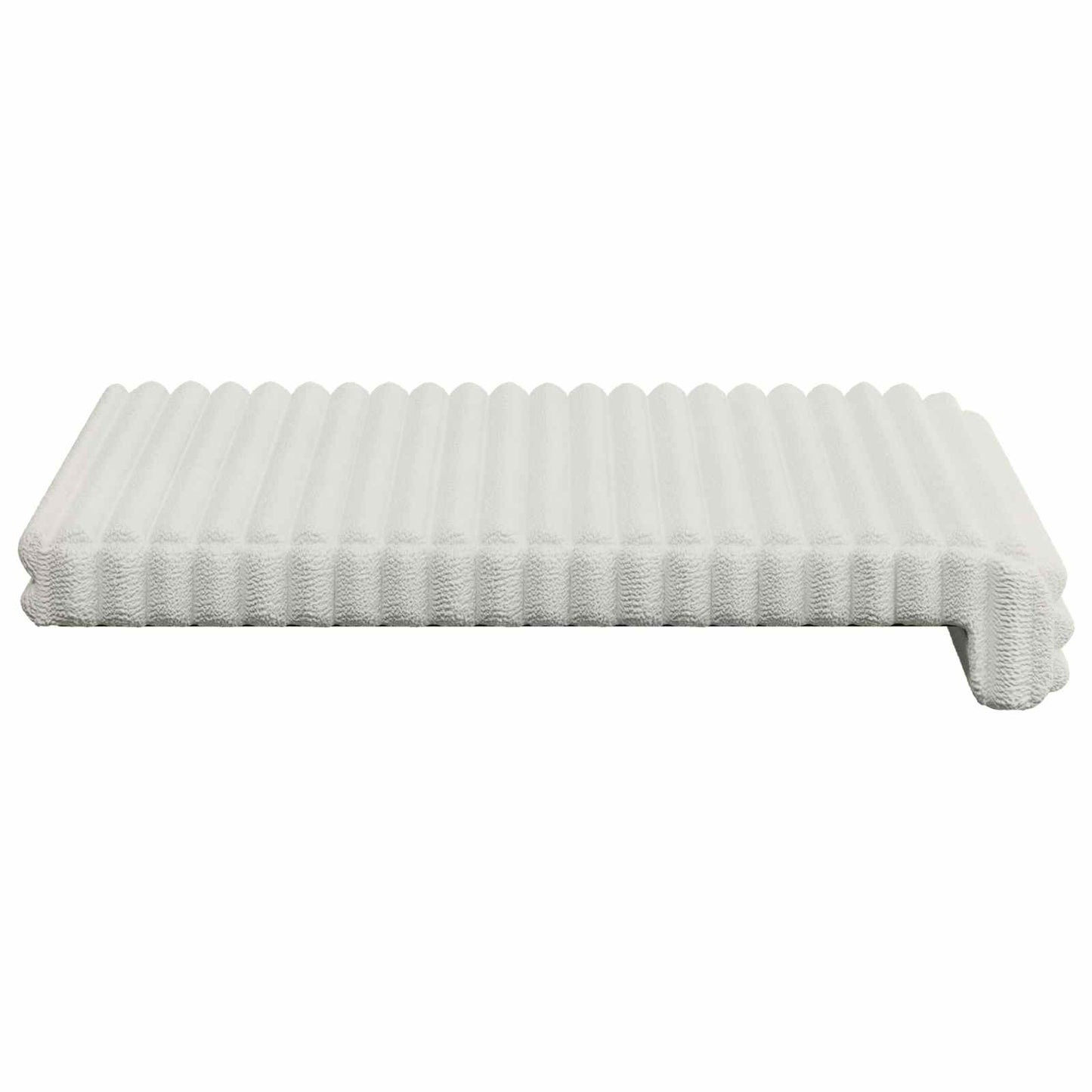 Bankkussen 4 pcs Pluche Corduroy Crèmekleurig Diepte 35 cm