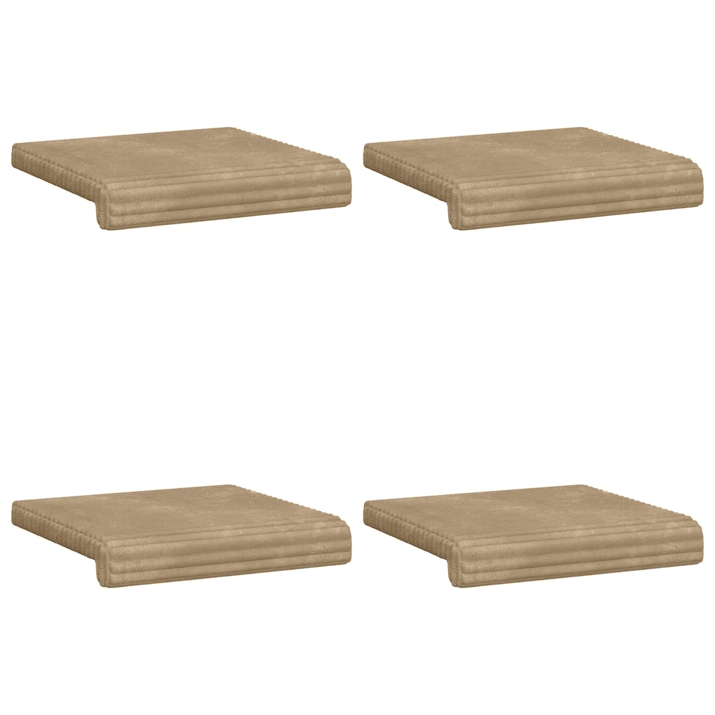 Bankkussen 4 pcs Pluche Corduroy Taupe Diepte 35 cm