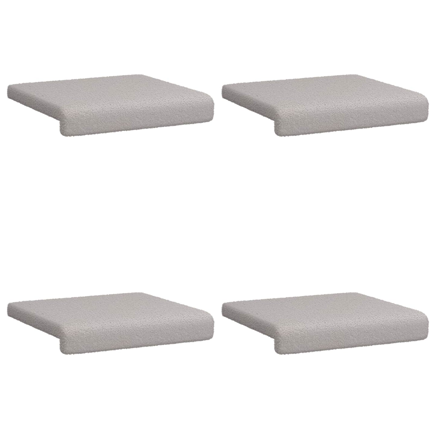 Bankkussen 4 pcs Sherpa Stof Lichtgrijs Diepte 35 cm
