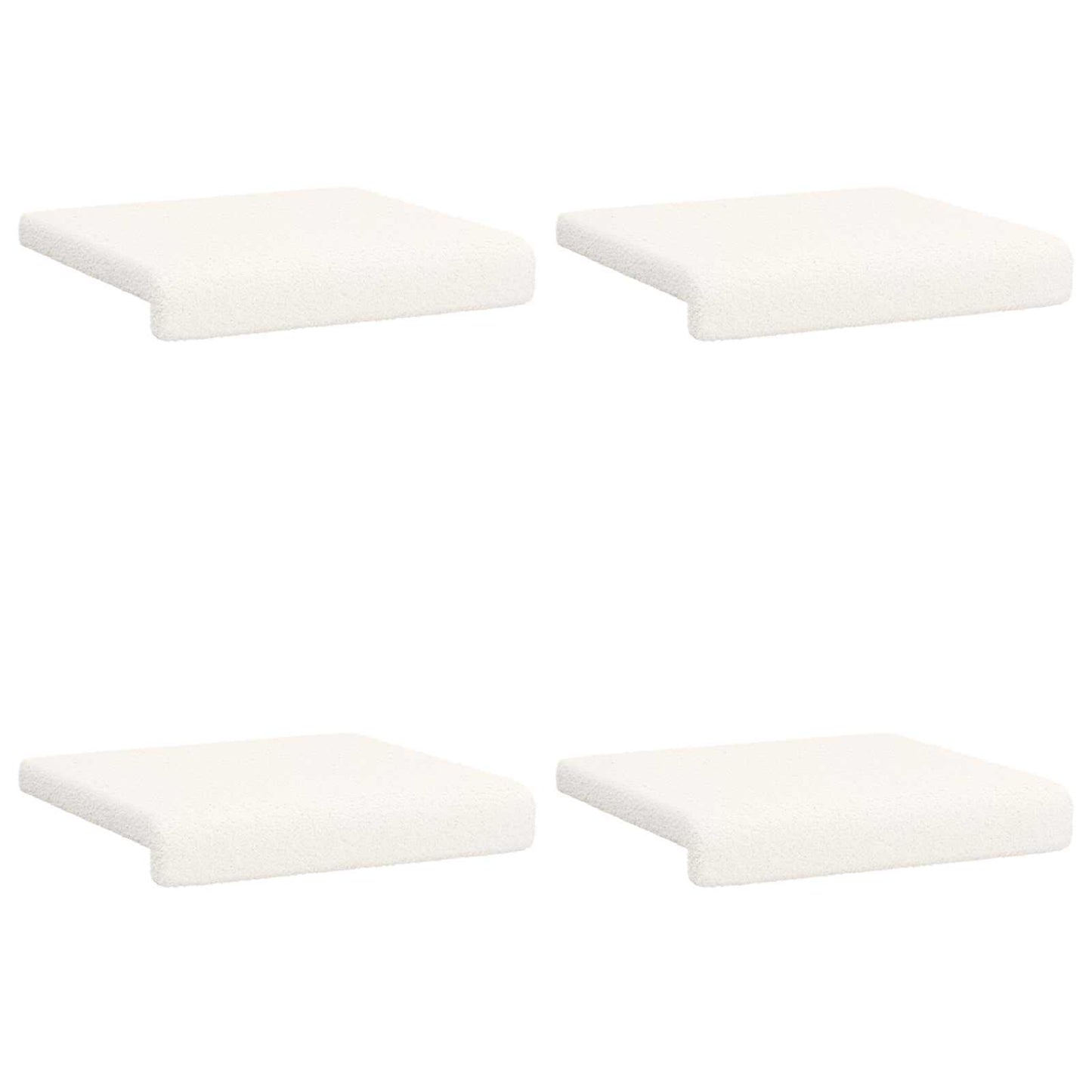 Bankkussen 4 pcs Sherpa Stof Crèmekleurig Diepte 35 cm