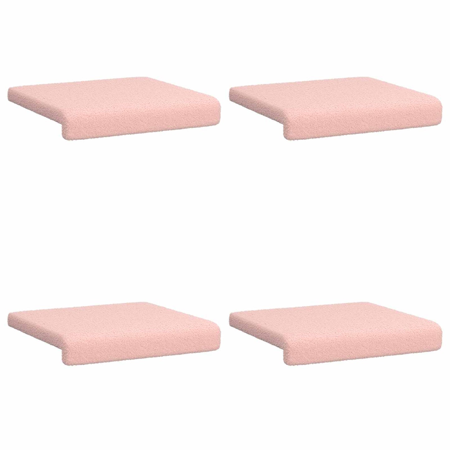 Bankkussen 4 pcs Sherpa Stof Roze Diepte 35 cm