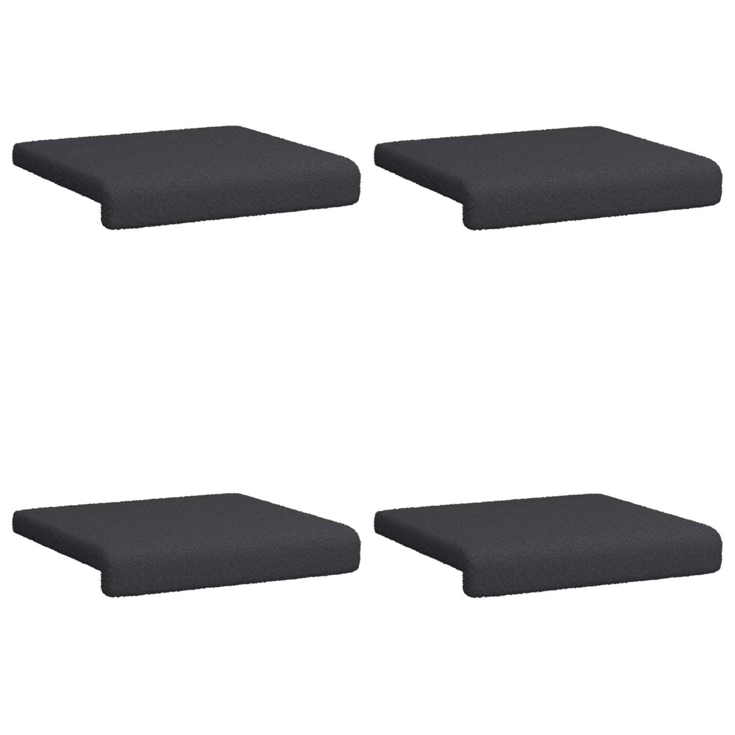 Bankkussen 4 pcs Sherpa Stof Donkergrijs Diepte 35 cm