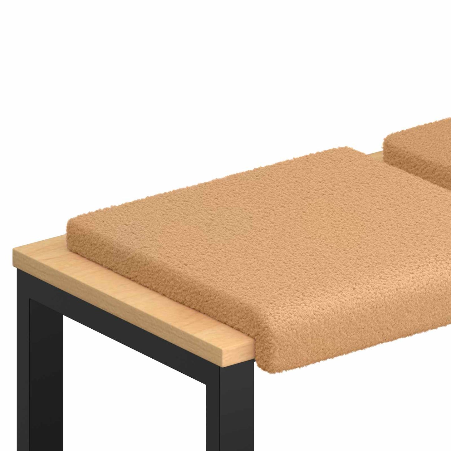 Bankkussen 4 pcs Sherpa Stof Beige Diepte 35 cm