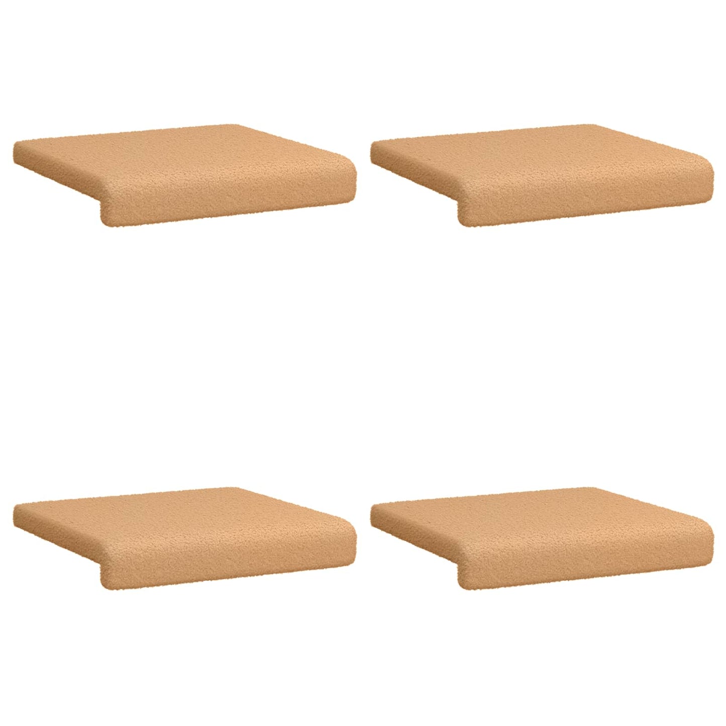 Bankkussen 4 pcs Sherpa Stof Beige Diepte 35 cm