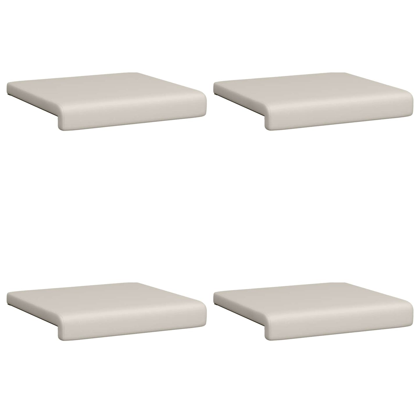 Bankkussen 4 pcs Textured Velvet Havermout Diepte 35 cm