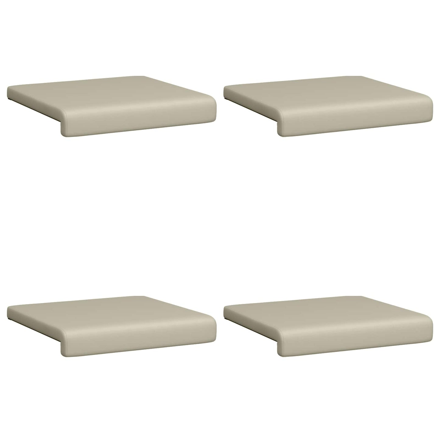 Bankkussen 4 pcs Textured Velvet Zand Diepte 35 cm