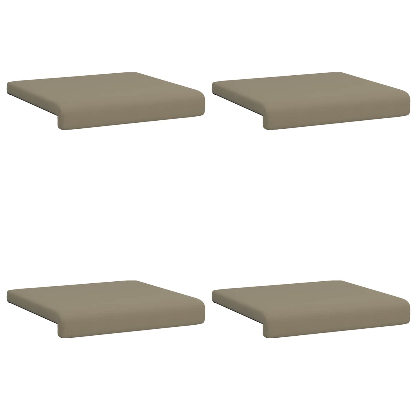 Bankkussen 4 pcs Textured Velvet Kaki Diepte 35 cm