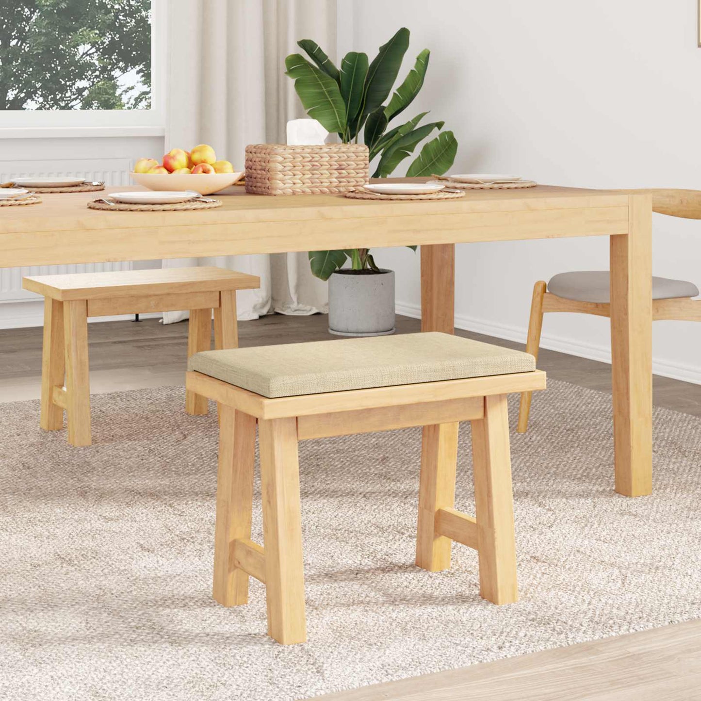 Bankkussen Stof Crèmekleurig Diepte 35 cm