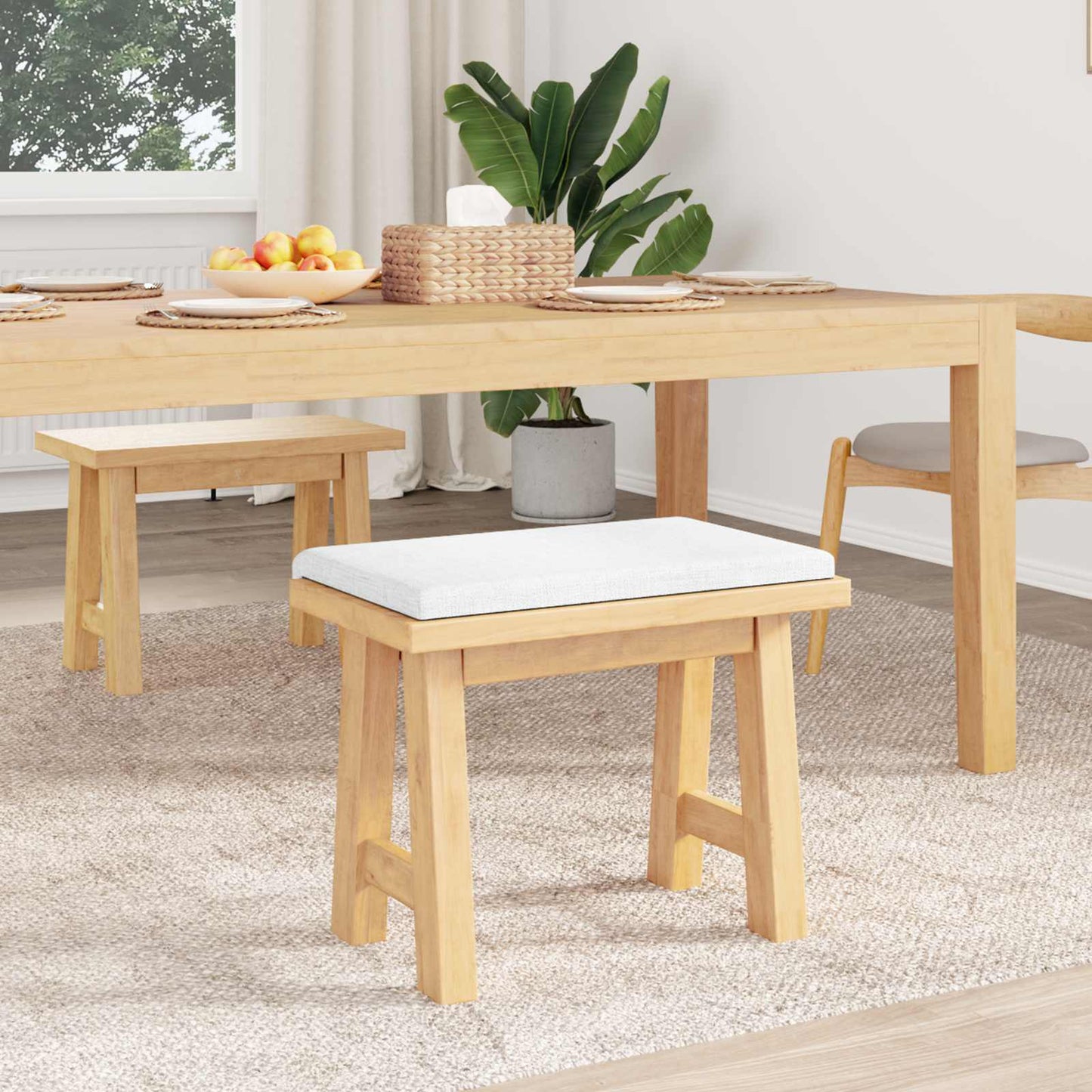 Bankkussen Stof Wit Diepte 35 cm