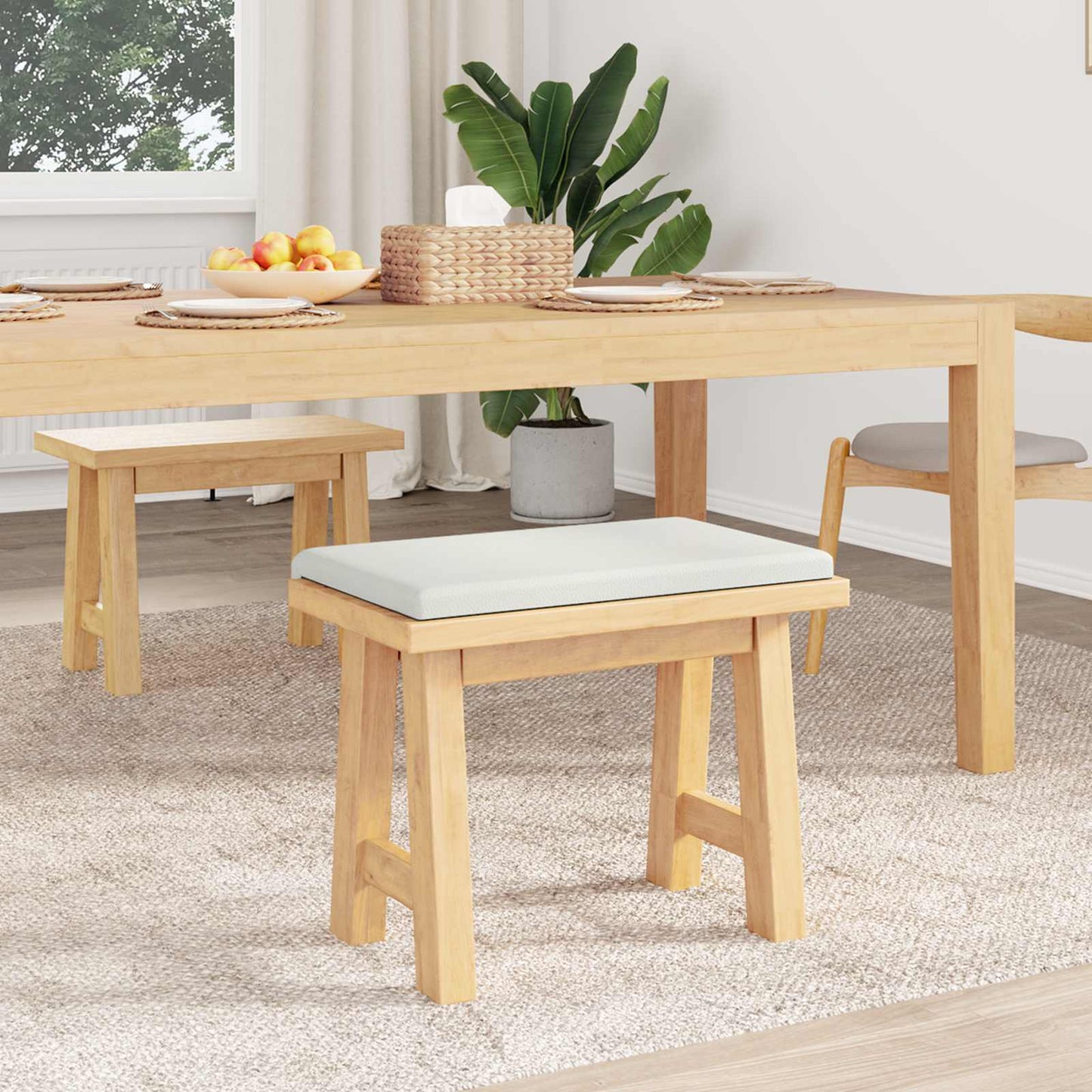 Bankkussen Kunstleer Wit Diepte 35 cm