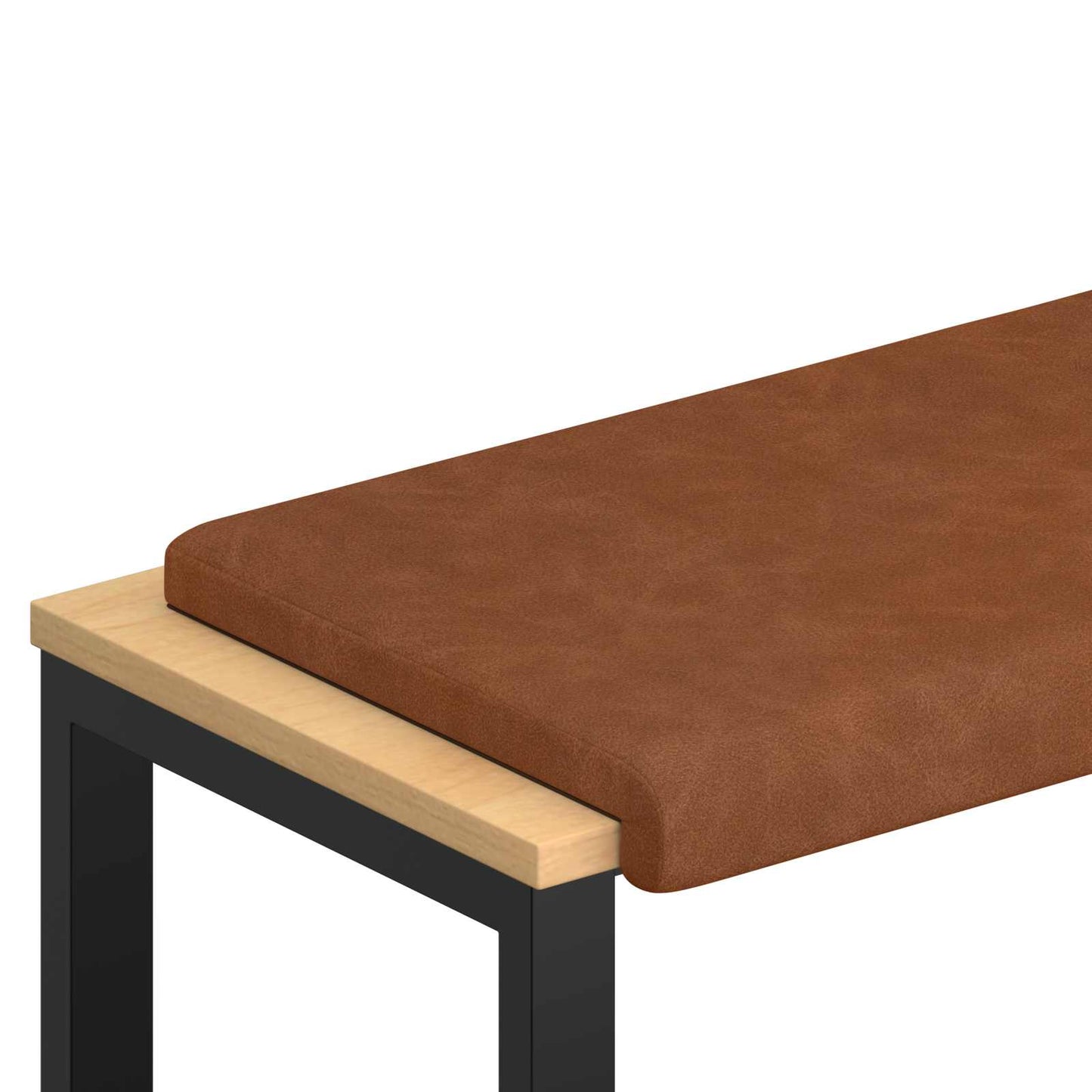 Bankkussen Kunstleer Bruin Diepte 35 cm