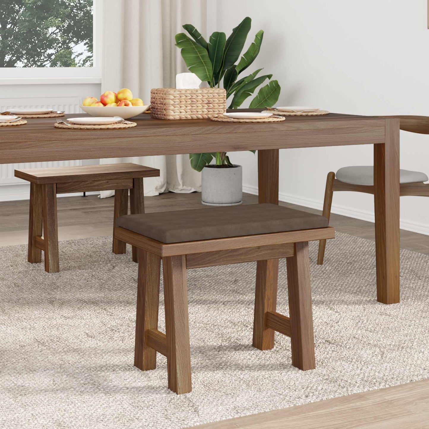 Bankkussen Microvezel Bruin Diepte 35 cm