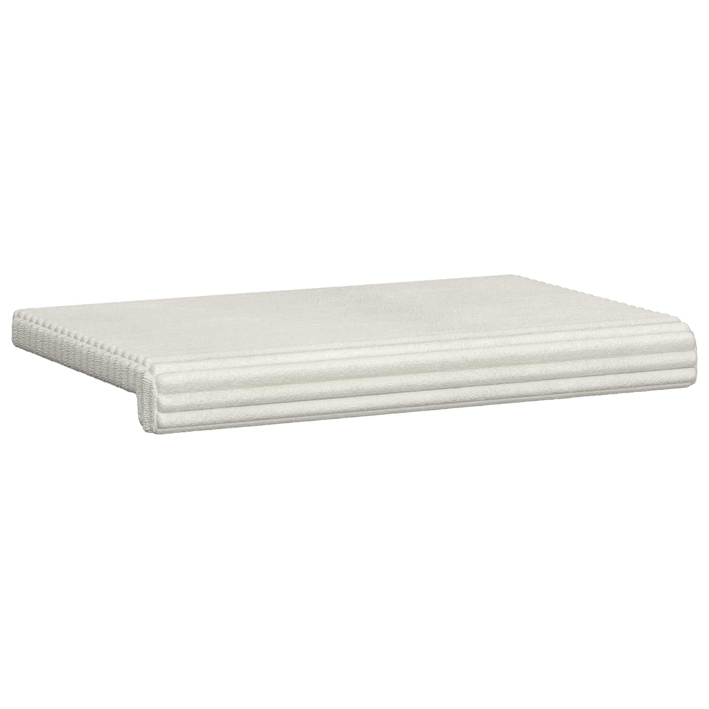 Bankkussen Pluche Corduroy Crèmekleurig Diepte 35 cm