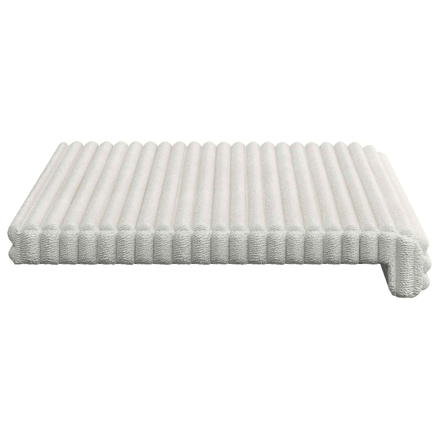 Bankkussen Pluche Corduroy Crèmekleurig Diepte 35 cm